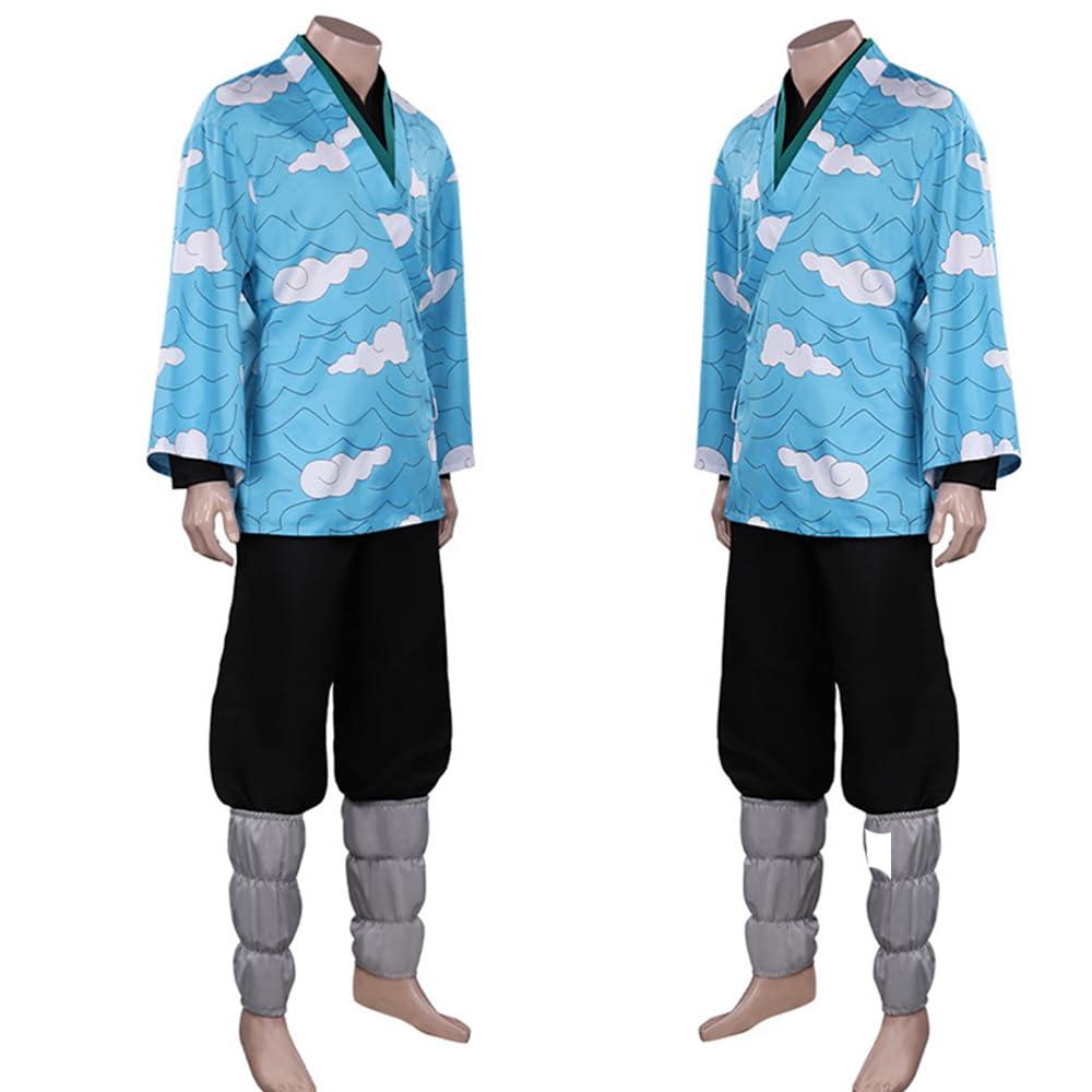 Hnnwail Urokodaki Sakonji Cosplay Costume Outfit Urokodaki Kimono Mask Uniform Suit Halloween