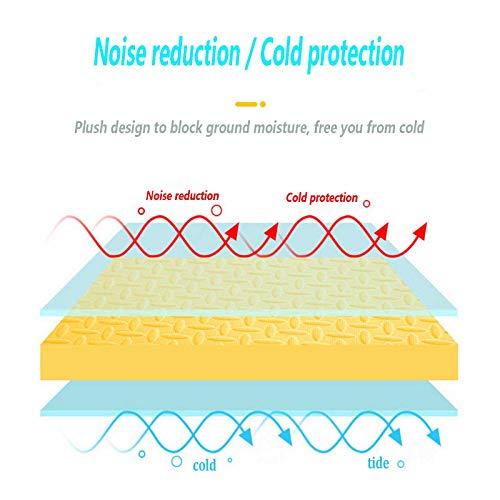 KXMYT KXMYT EVA Foam Play Mat, Interlocking Puzzle Plush Floor Tiles with Edges, Softer Baby Non Toxic Non-Slip Activity Carpet, Thick 0.6CM, for Children's Play Area/Living Room/Bedroom/Gym,White+Blue