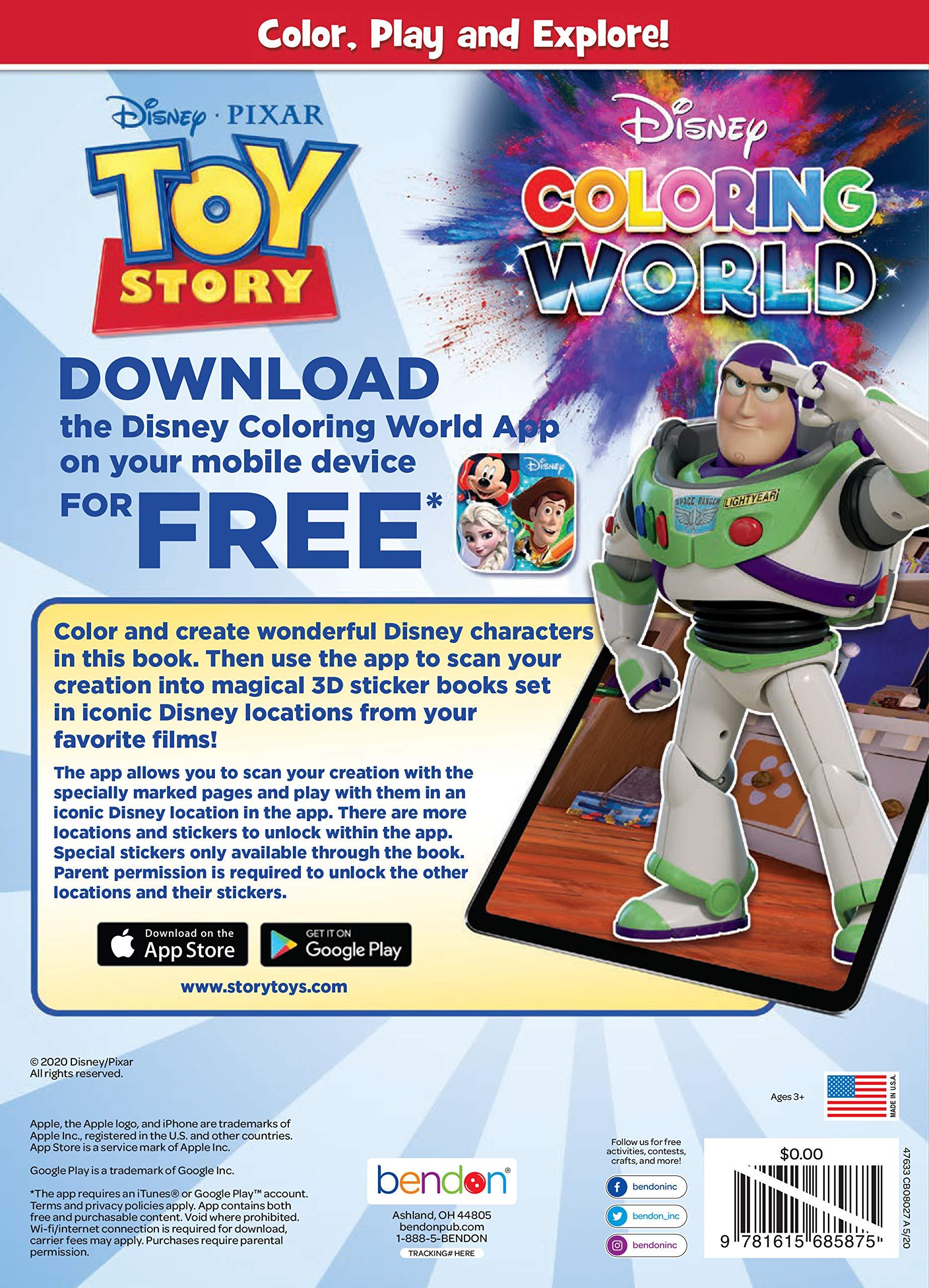 Disney Disney Toy Story 80-Page Coloring World Augmented Reality Coloring Book 47633 Bendon