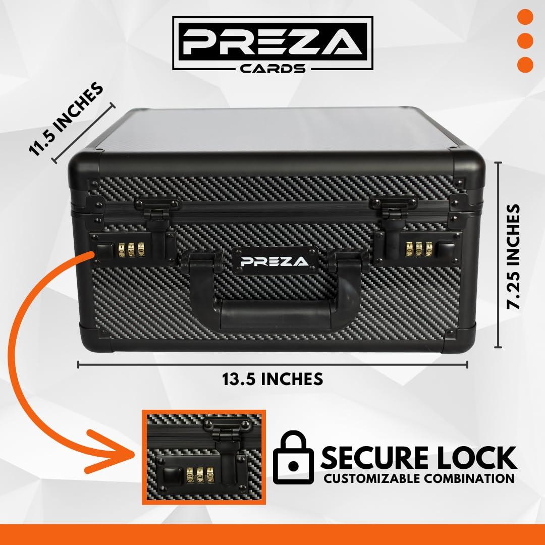 PREZA PREZA Graded Card Storage Box and Toploader Binder Bundle - Trading Card Storage Cases and Binders