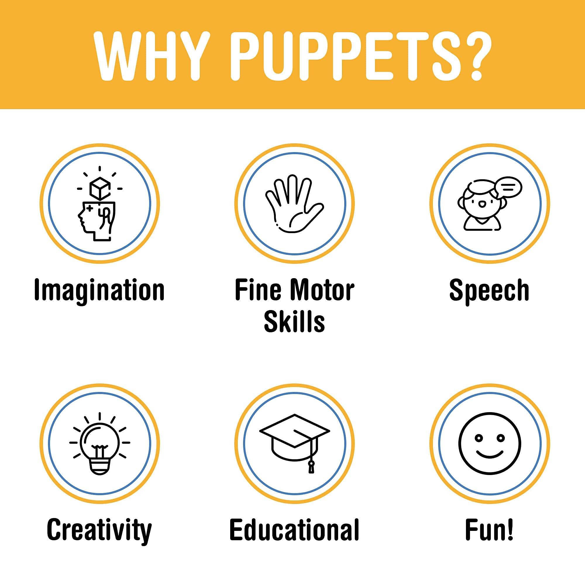 Silly Puppets 14\" Tommy, Peach Boy, Hand Puppet, White