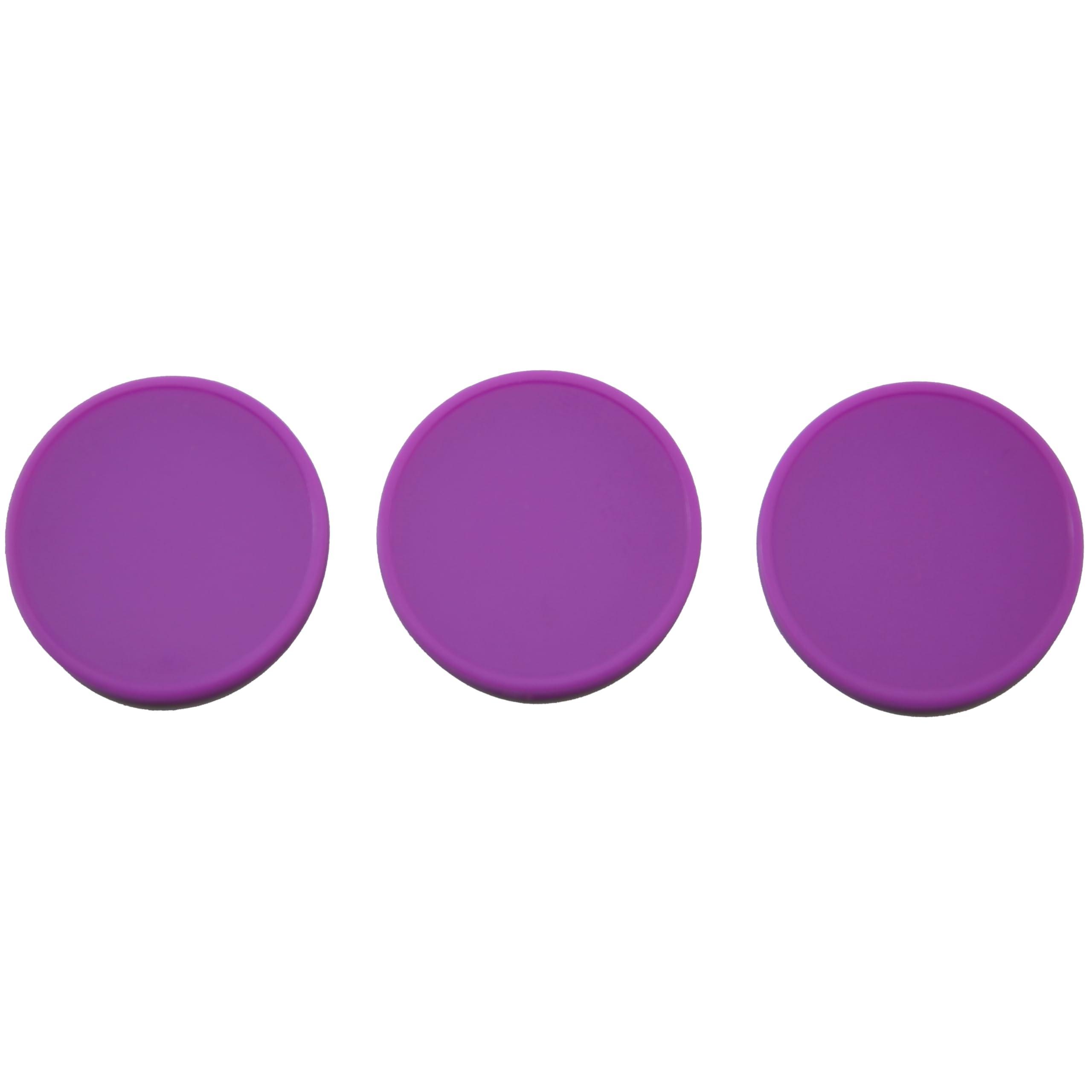 StarMall StarMall 100 Pieces Plastic Learning Countes Disks Bingo Chip Counting Discs Markers Tokens with Storage Case for Math Learning, Counting, Poker Chips Game, Bingo Chips Game (Light Purple)