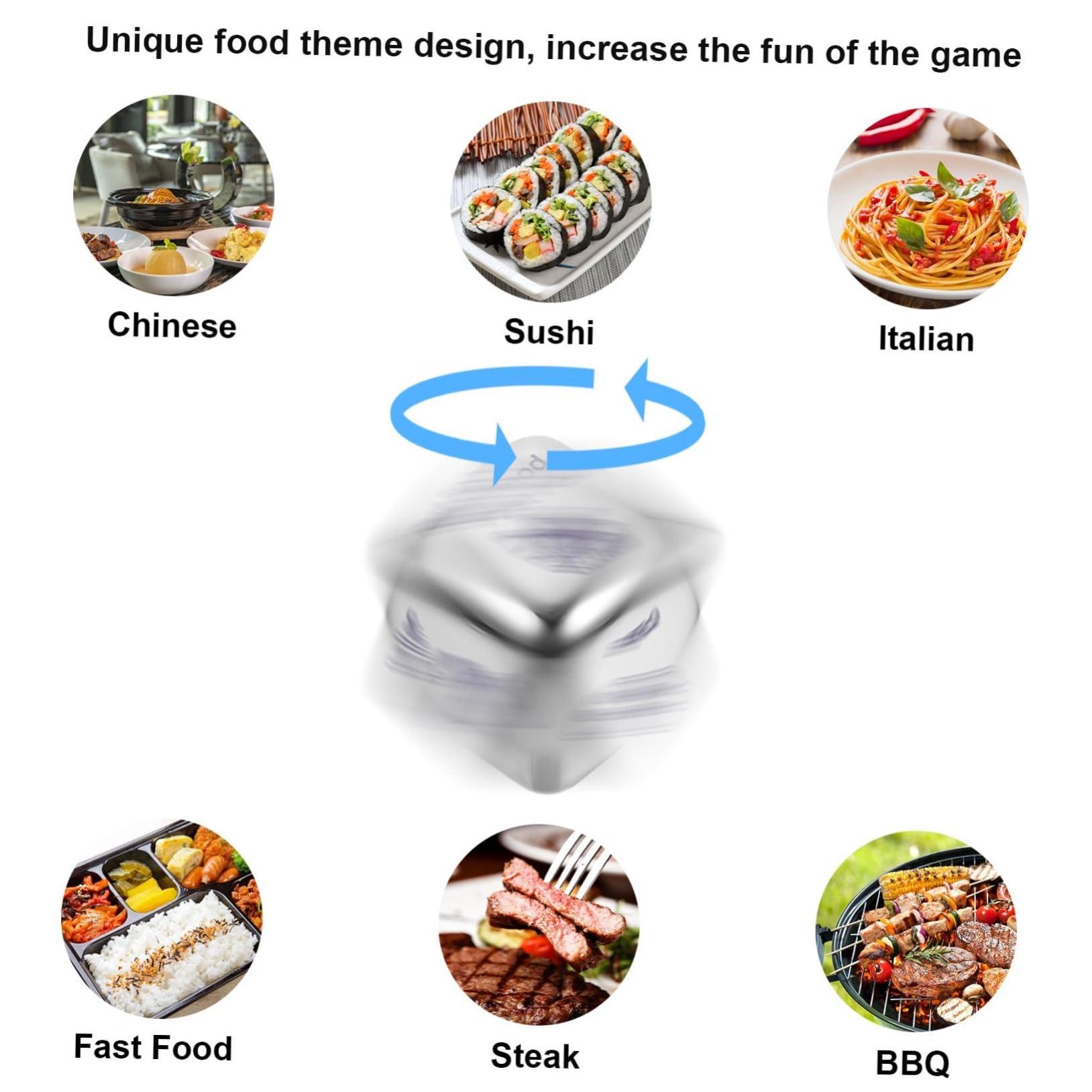 Abaodam Abaodam Food Decides The Dice Steel Food Decider Fast Food Decision Choice Decision Making Dinner Decider Movie Decider Dinner Decision Meal Decider Meal Decision Christmas Metal