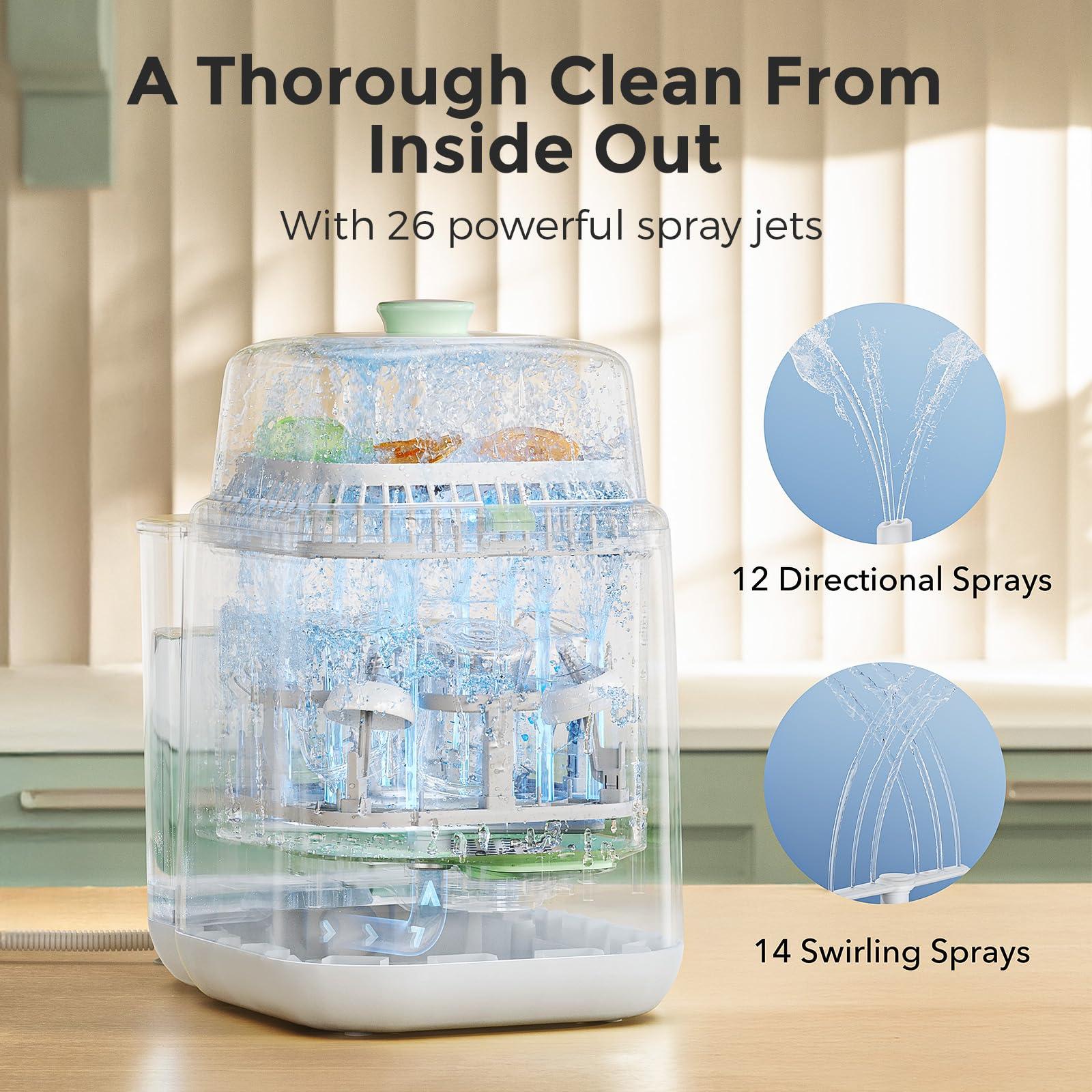 Momcozy Momcozy KleanPal Pro Baby Bottle Washer, Sterilizer & Dryer - All-in-One Cleaning Machine for Bottles, Pump Parts & Baby Essentials - Time-Saving & Effortless Care
