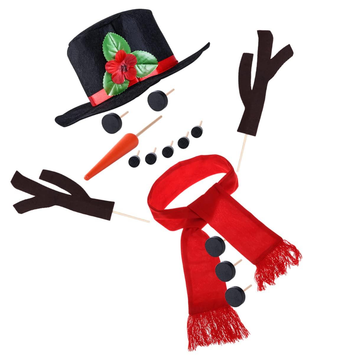 STOBOK 16 pcs Snowman Making Kit Christmas Snowman Kit Snowman Building Kit