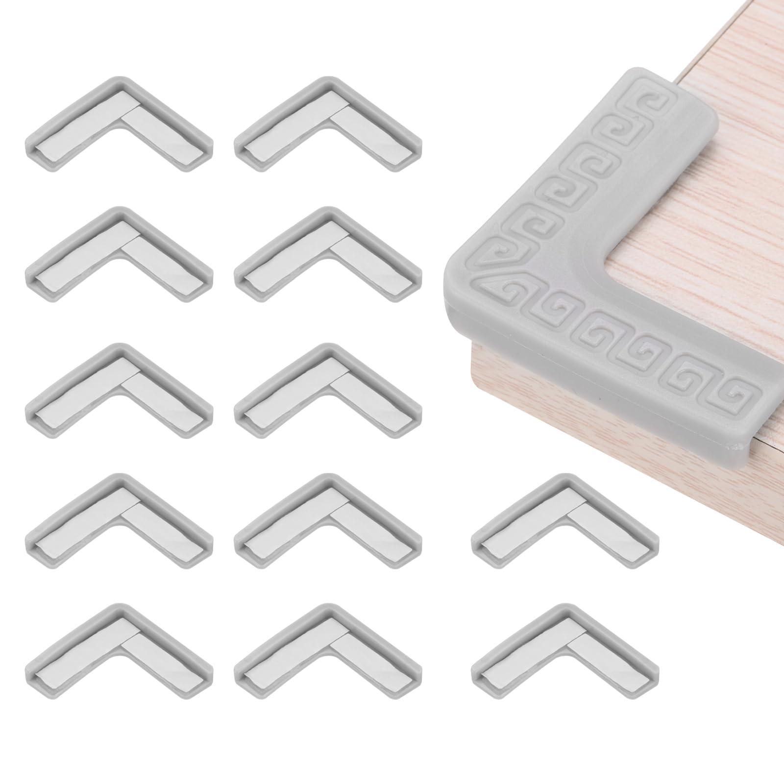 uxcell uxcell Corner Protectors, 12 Pcs Table Corner Protectors, Furniture Corner Guard and Edges Safety Bumpers for Table Edges and Sharp Corners (Grey)