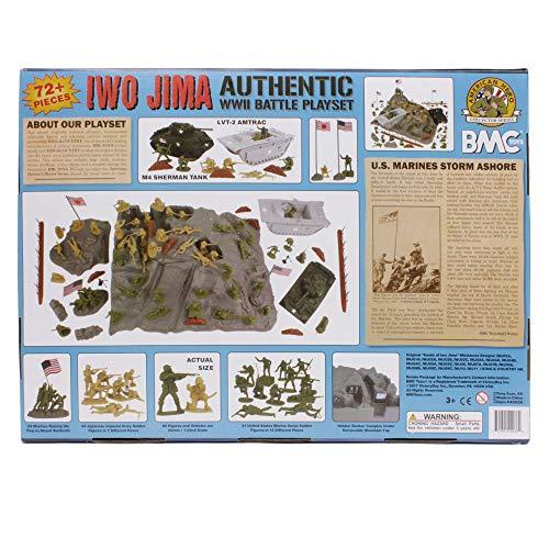 BMC WW2 Iwo Jima Plastic Army Men - Island, Tanks & Soldiers 72pc Playset image-9