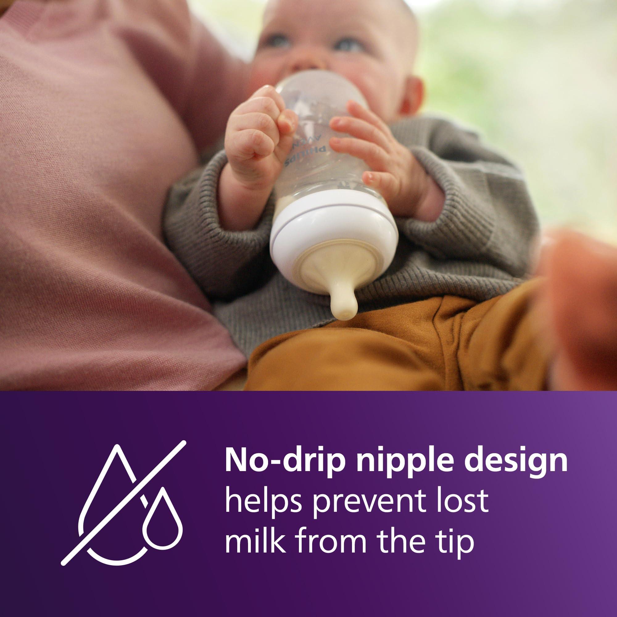AVENT Philips AVENT Natural Baby Bottle with Natural Response Nipple, Clear, 9oz, 1pk, SCY903/01