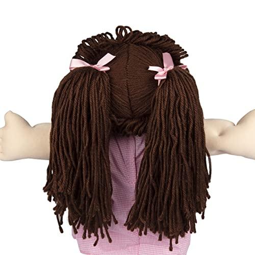 Cabbage Patch Kids Cabbage Patch Kids Classic Doll with Real Yarn Hair, 16" - Original Vintage Retro Style Adoptable Baby Doll - Officially Licensed - Gift for Girls - Brunette/Brown Eyes