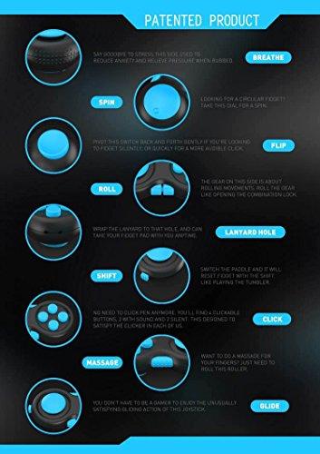 Ceavis Fidget Cube Ceavis Creative 6 Sides Dice Anti-anxiety and Depression Toys For Girl Boys Children Adults Christmas Gifts (Fidget Pad, Green)