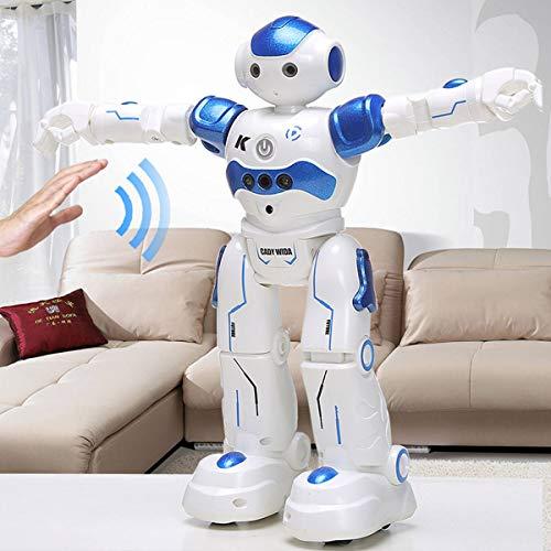 WEECOC WEECOC RC Robot Toys Gesture Sensing Smart Robot Toy for Kids Can Singing Dancing Speaking Christmas Birthday Gift (White)