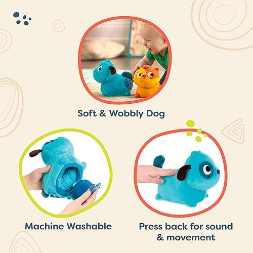 B. toys B. toys - Plush Crawling Toy Dog - Interactive Plush Dog Stuffed Animal Washable Tummy Time Barking Plush Toy with Movement & Sounds- Toys for Babies, Toddlers 1 Year +