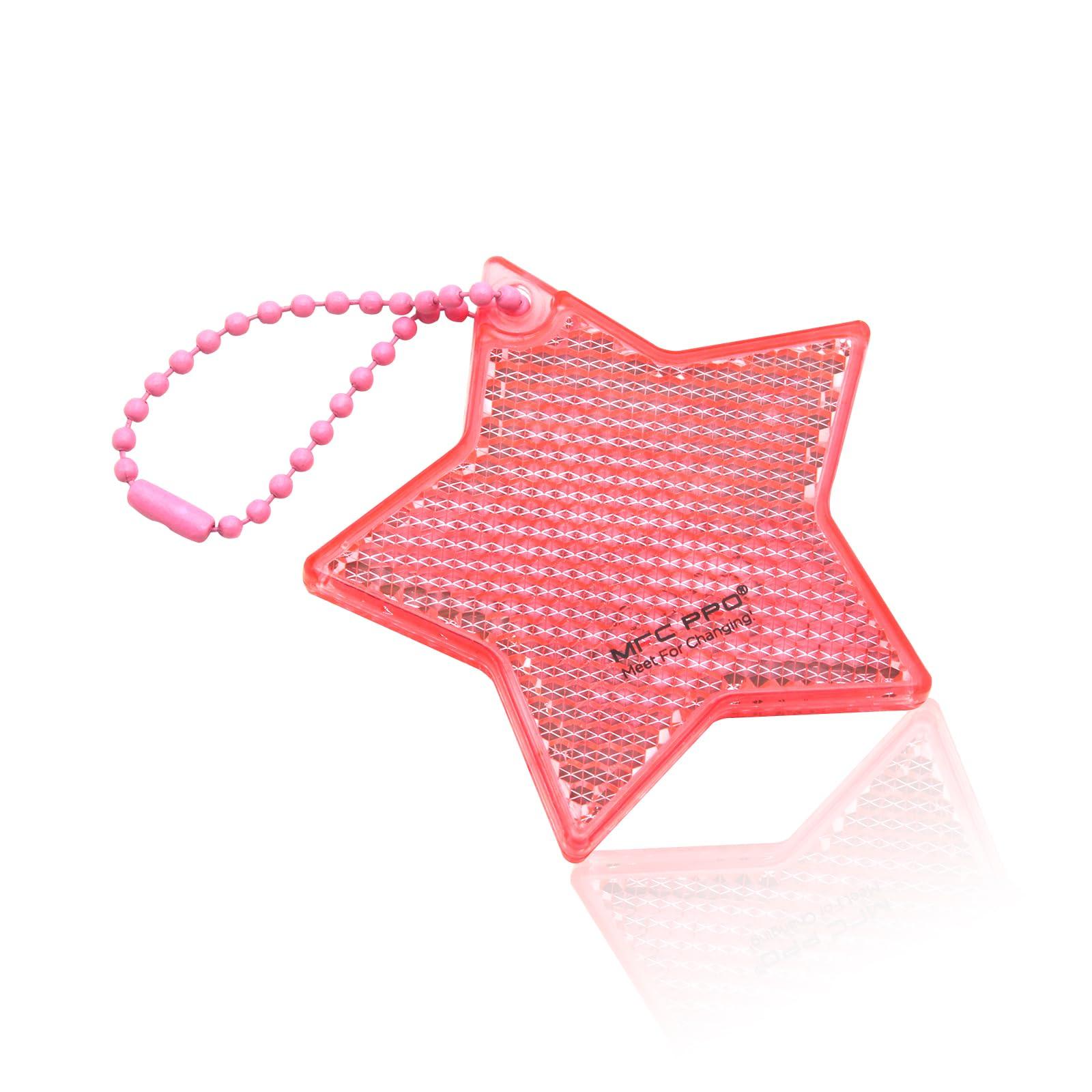 DEMYPROX DEMYPROX Safety Reflectors - Stars - Stylish Reflective Gear for Jackets, Bags, Purses, Backpacks, Strollers and Wheelchairs Pink-2-pack