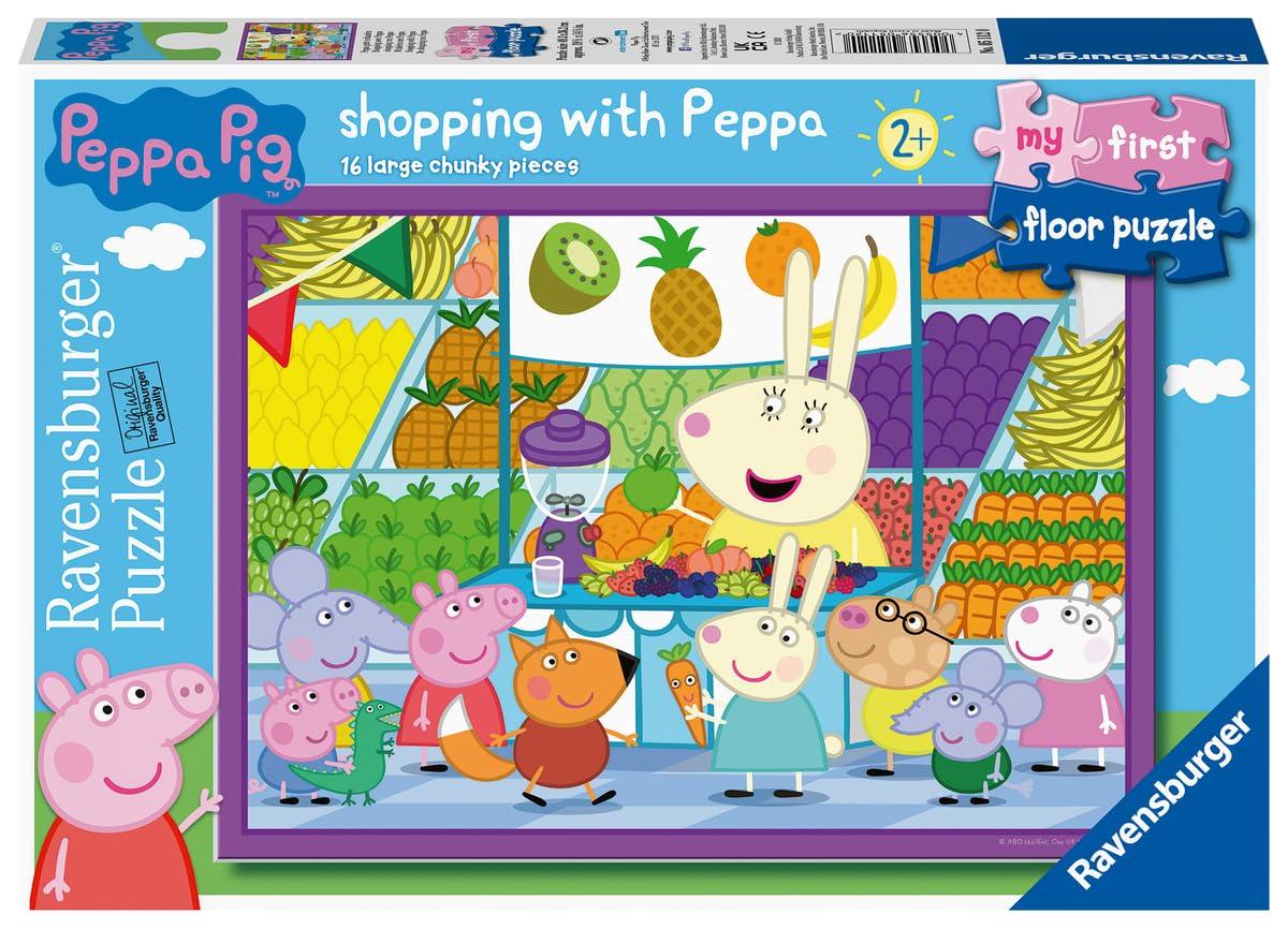 Ravensburger Ravensburger My First Floor Puzzle - Peppa Pig: Shopping 16 Piece Jigsaw Puzzle for Kids - Screen-Free Activity Boosts Concentration and Focus