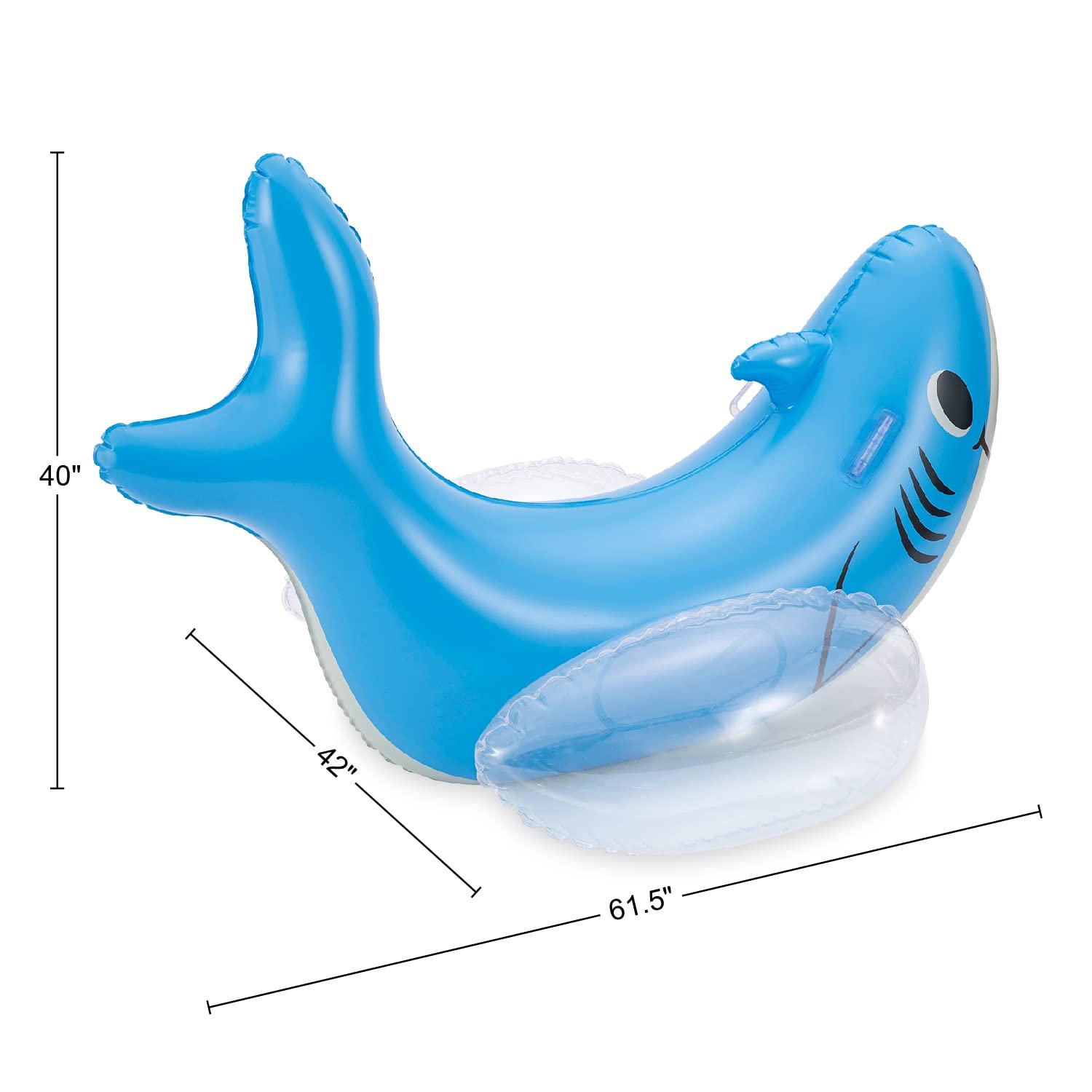 Funsicle Funsicle Surfin Shark Pool Play Inflatable Ride-Ons, Kids & Adults