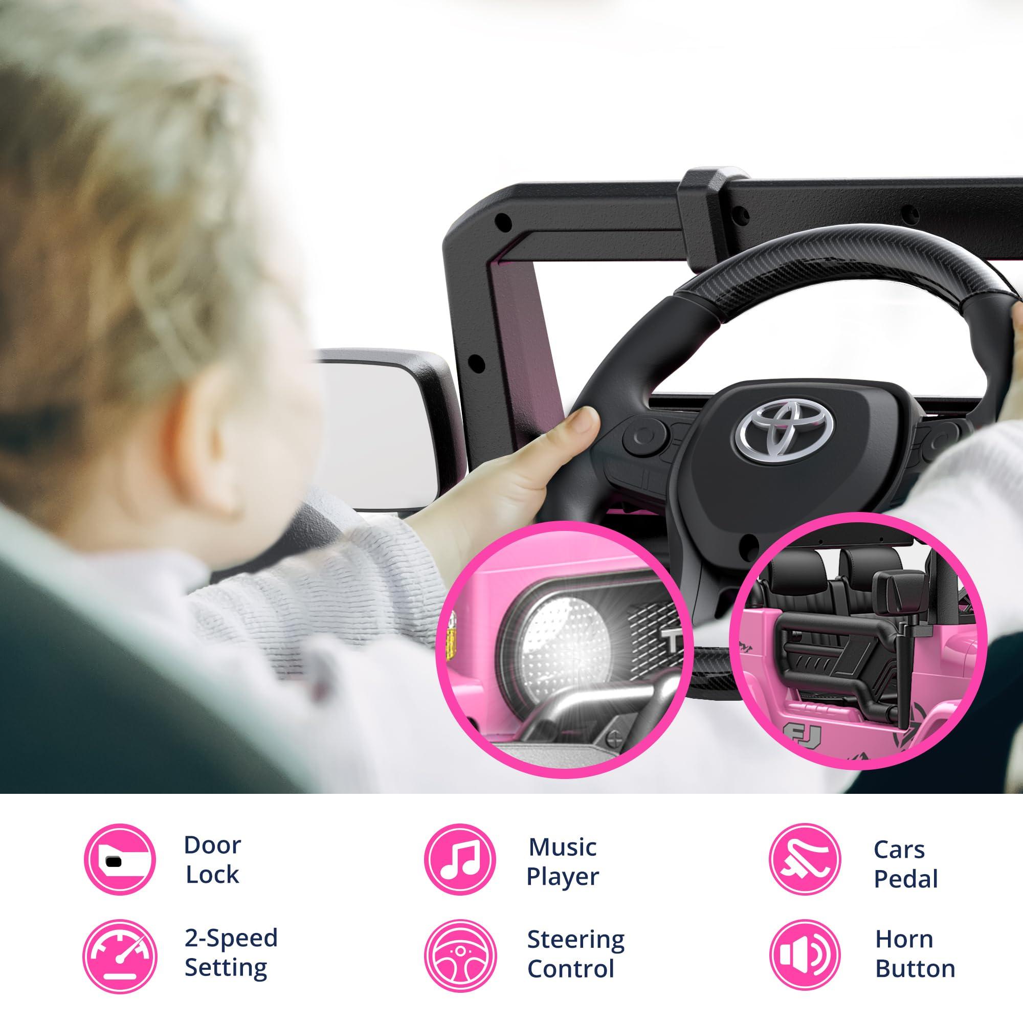 Powerwhale Powerwhale Kids car Electric car for Kids- Kids Jeep Remote Control Ride on car for Toddlers 12v Ride on Toys Children\'s Pink