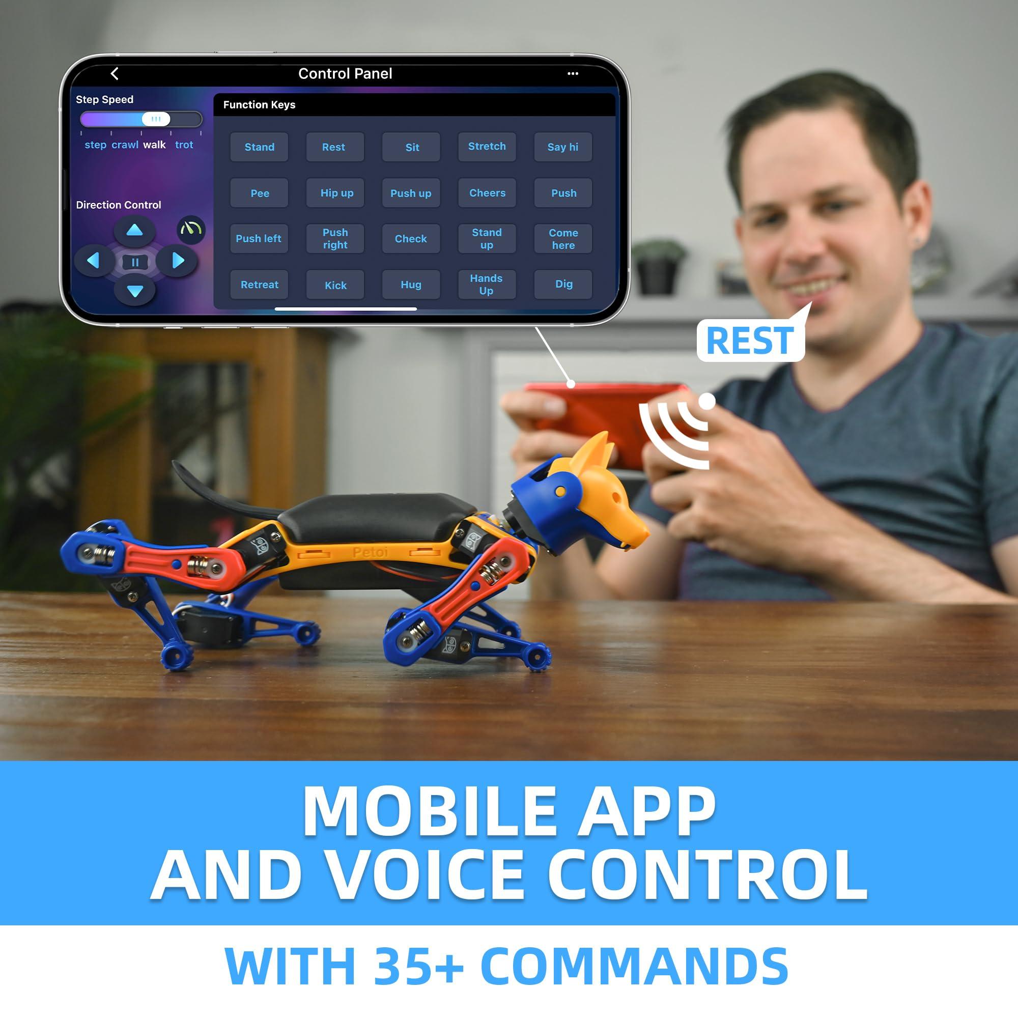 Petoi Petoi Robot Dog Bittle X (Pre-Assembled) with Sensor Pack for Robotics | Robotics Kit | Coding Smart Robot Kit, Voice Control Smart IoT Robot | Programmable Quadruped Robot, Open Source Legged Robot