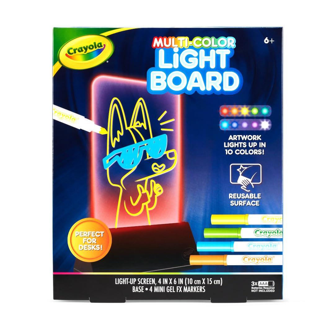 Crayola Crayola Multi-Color Light Board, Light Up Drawing Toy, Desk Toy, Doodle Pad, Glow Art, Gifts, Toys Boys & Girls, Ages 6, 7, 8