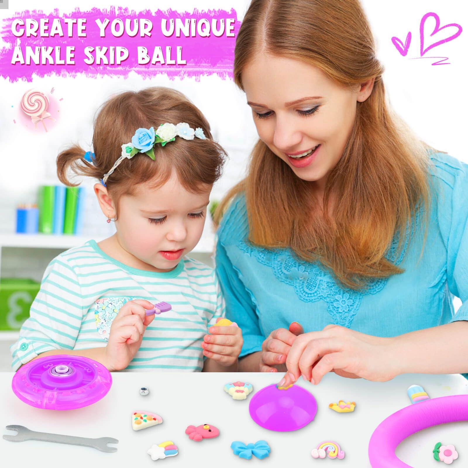Gretex Gretex Skip it Girls Toys Age 6-8 Years Old: Outdoor Toys for Kids Ages 4-8 Girls Toys 8-10 Gifts for 6 Year Old Girl 8 Year Old Girl Birthday Gift Ankle Skip Ball for Kids Age 8-12 Years Old
