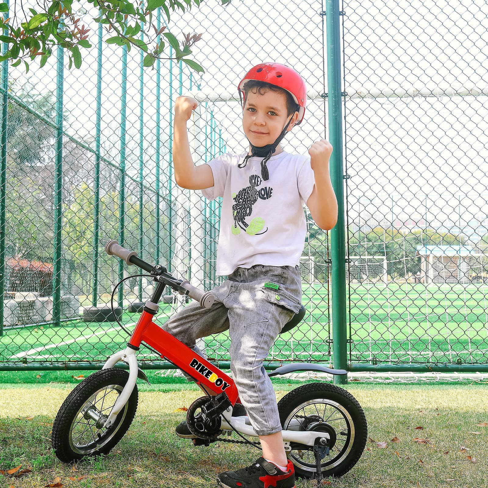 bikeboy bikeboy Balance Bike 2 in 1,The Dual Use of a Kids Balance Bike and Kids Bike,12 14 Inches for 2-6 Years Old,with Shock Absorbers, Fenders, Pedals, Auxiliary Wheels