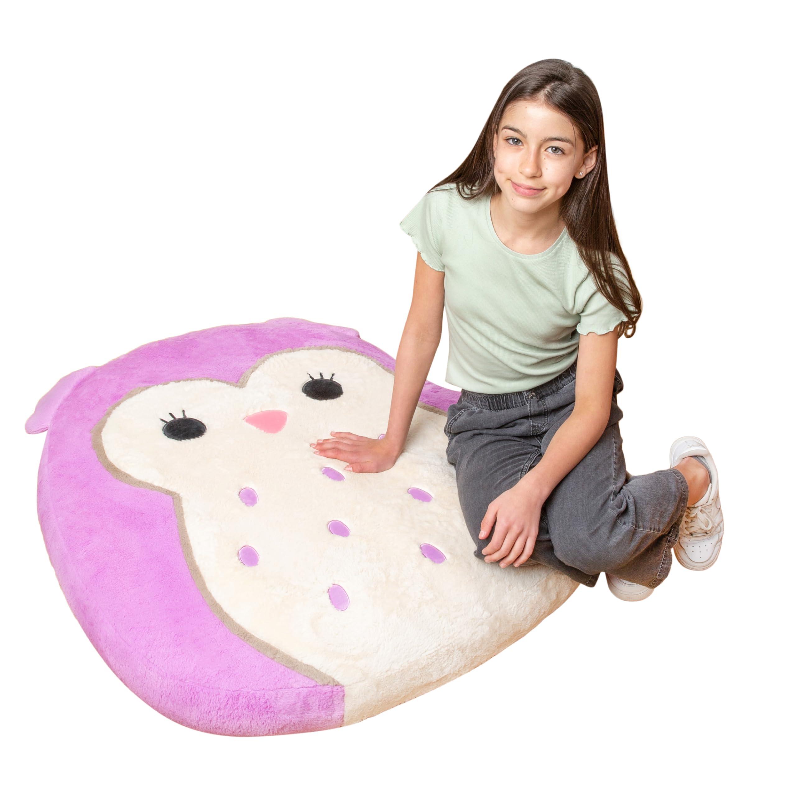 BigMouth Inc BigMouth x Squishmallows Original Inflat-A-Pal, Inflatable Floor Pillow, Jumbo Animal Cushion Lounger for Kids - Holly The Owl Squishmallow
