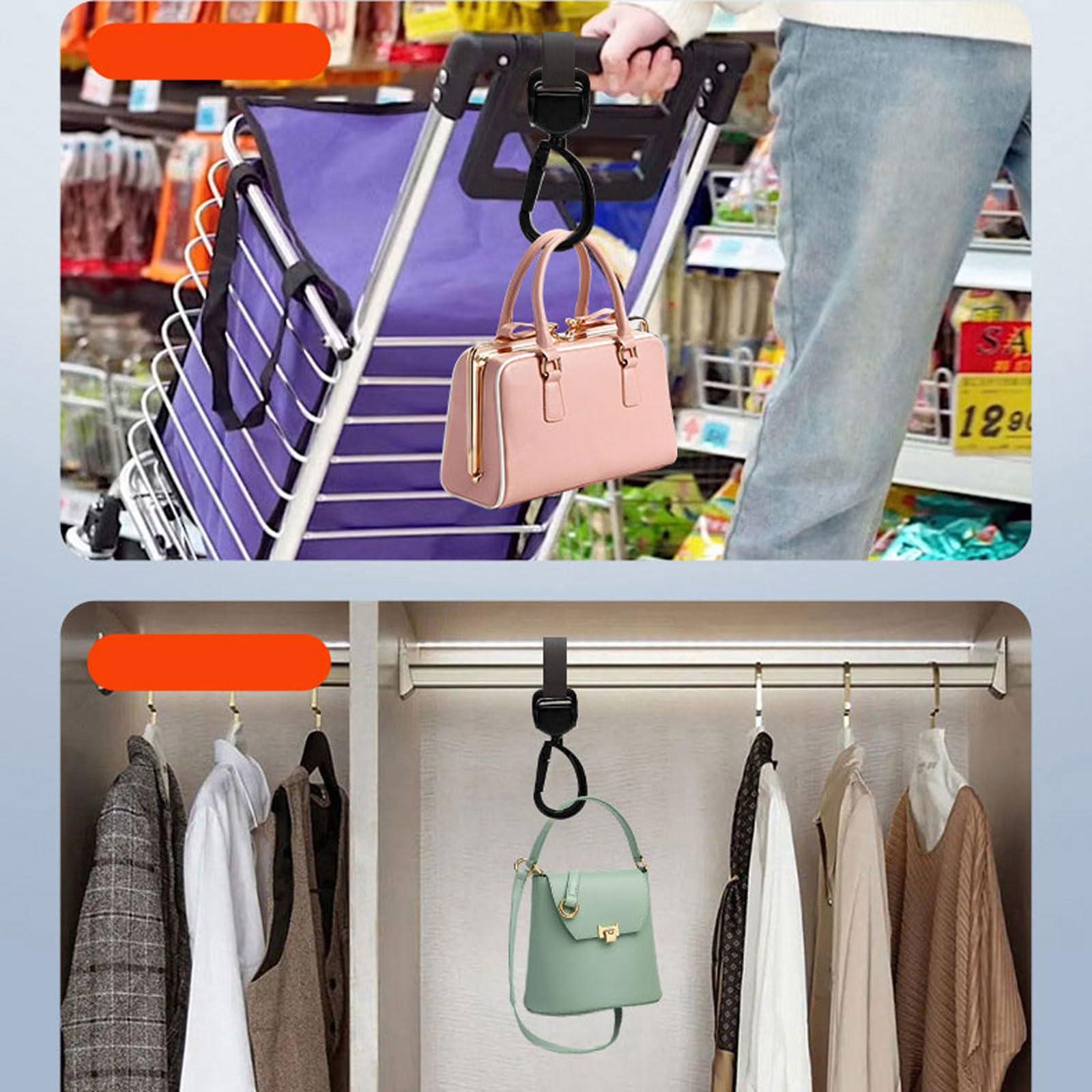 BAIMOQI Baby Stroller Hooks Cart Organizer Hanger Baby Carriage Hook Set Adjustable Pram Hooks Simple Installs for Diaper Bags