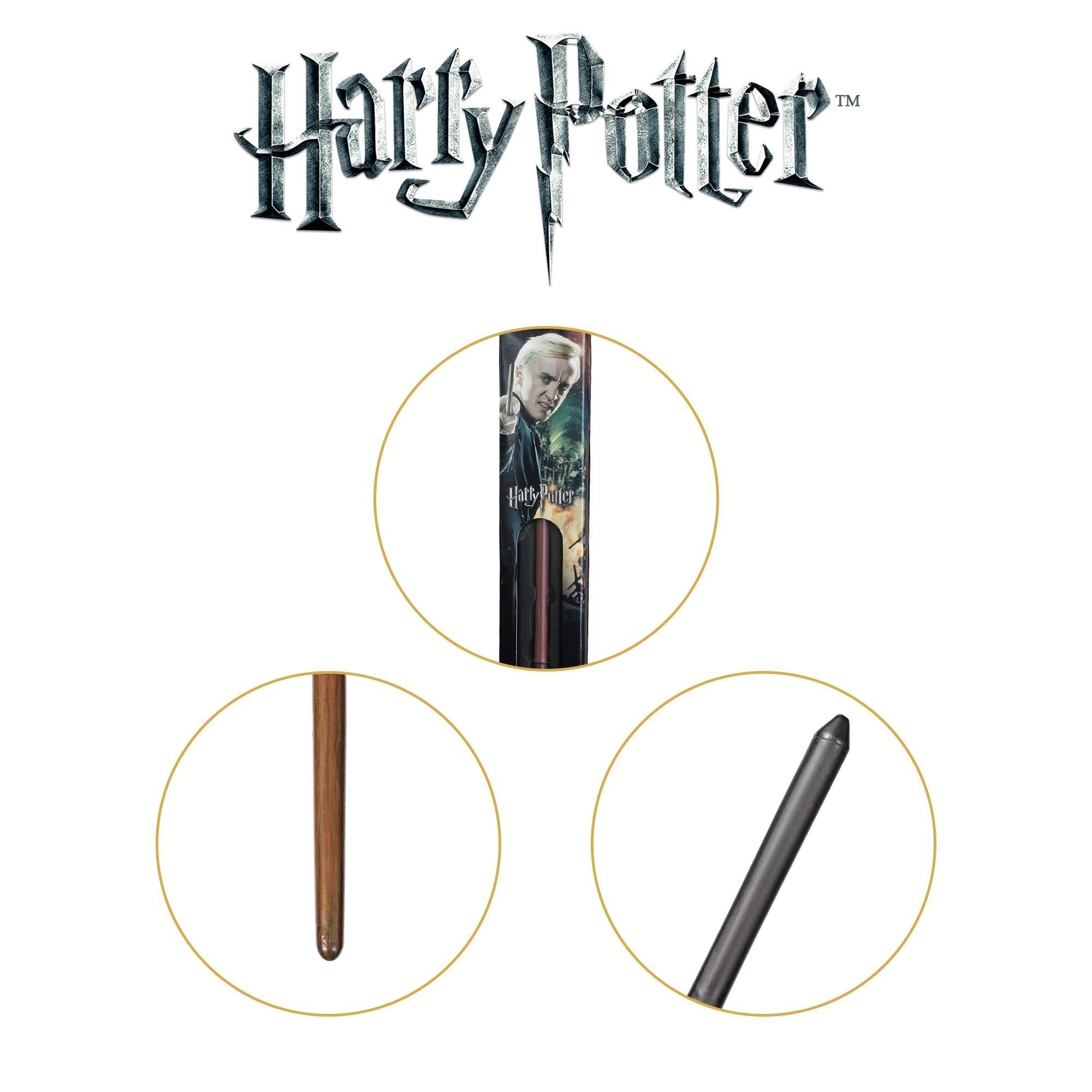 The Noble Collection The Noble Collection - Draco Malfoy Wand in A Standard Windowed Box - 13in (34cm) Wizarding World Wand - Harry Potter Film Set Movie Props Wands