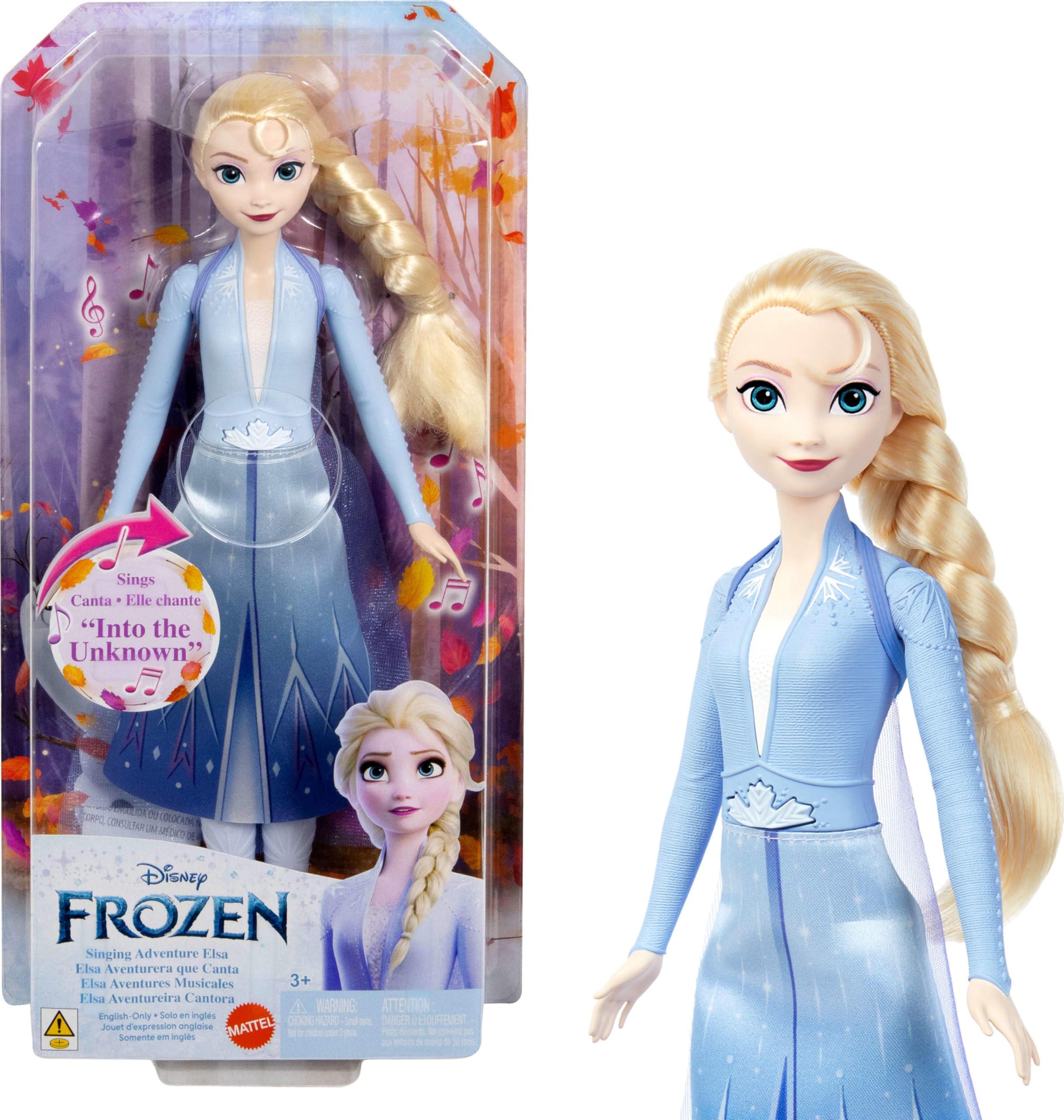 Mattel Mattel Disney Frozen Toys, Elsa Singing Adventure Fashion Doll in Signature Clothing, Sings Into the Unknown from Disney's Frozen 2 Movie