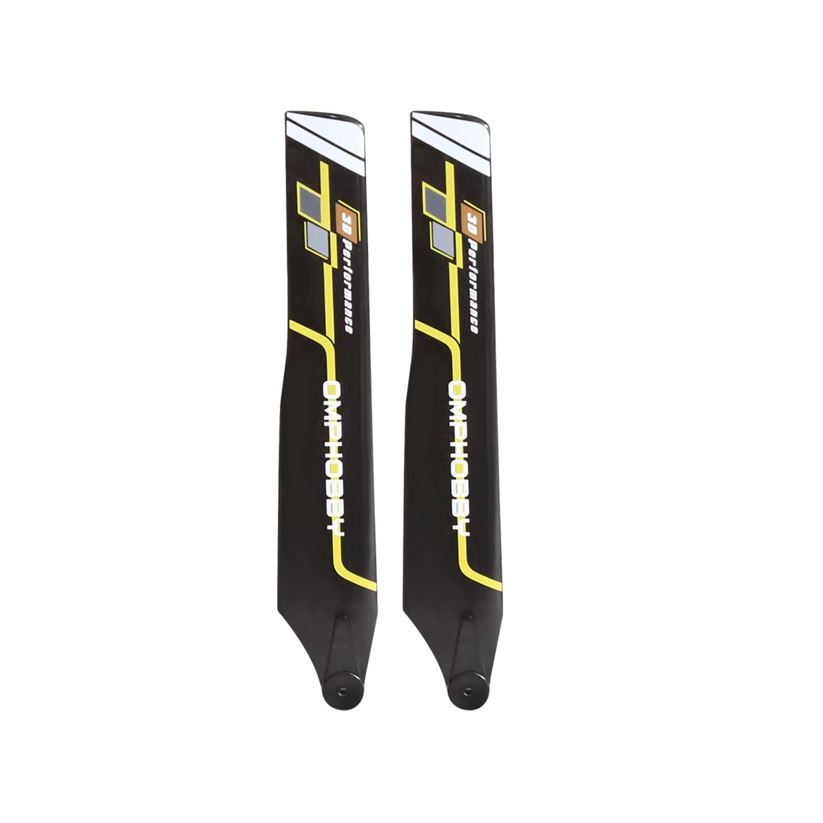 Buddy RC OMPHOBBY M1 EVO Parts Main Blade 125 Replacement Parts for OMPHOBBY M1 EVO RC Helicopters Rc Heli Accessories OSHM1209Y(Yellow)