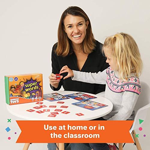 Melby Toys Super Words - CVC Word Builders, Phonics Games, Rhyming Words Game for Kids, Kindergarten Learning Games, Match it Puzzles for Toddlers, Learn to Read Game, CVC Words for Kindergarten Activities