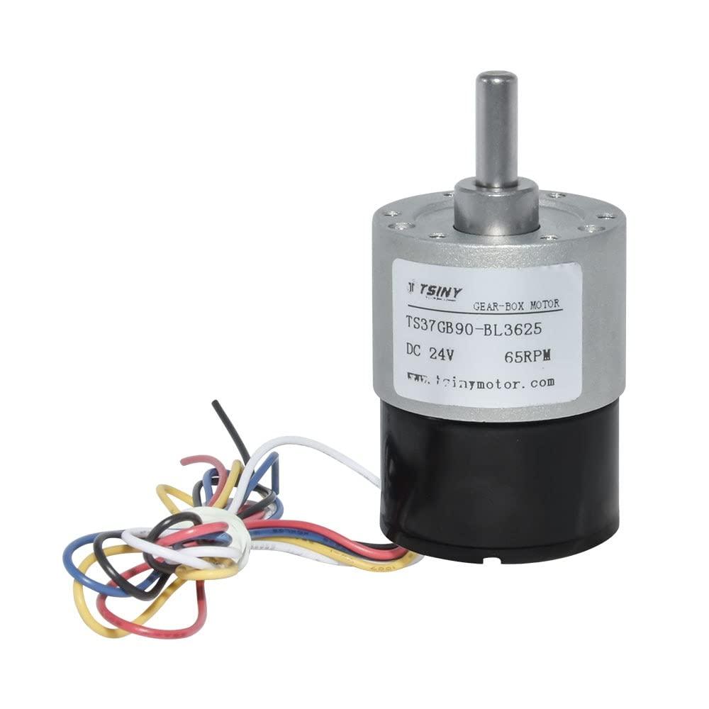 Generic DC Brushless Motor Gear Motor 12V 24V 10/20/35/65/100/150/200/300/600/1000RPM DC Brushless Gear Motor 37GB3625 Diameter 37mm - (Speed(RPM): 300rpm, Voltage(V): 12V)