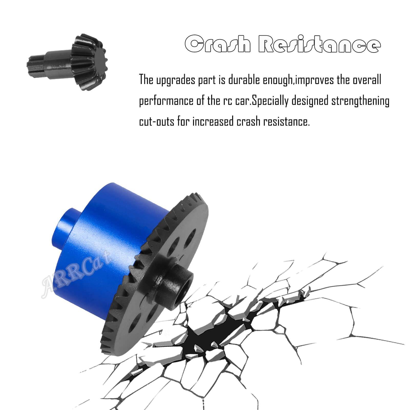 ARRCat Differential & 13T Main Gear Upgrades Part for Arrma 1/10 Granite 3S BLX Senton 3S BLX Big Rock 3S BLX,ARRCat Steel #45 Differential & 13T Main Gear Set,Navy Blue