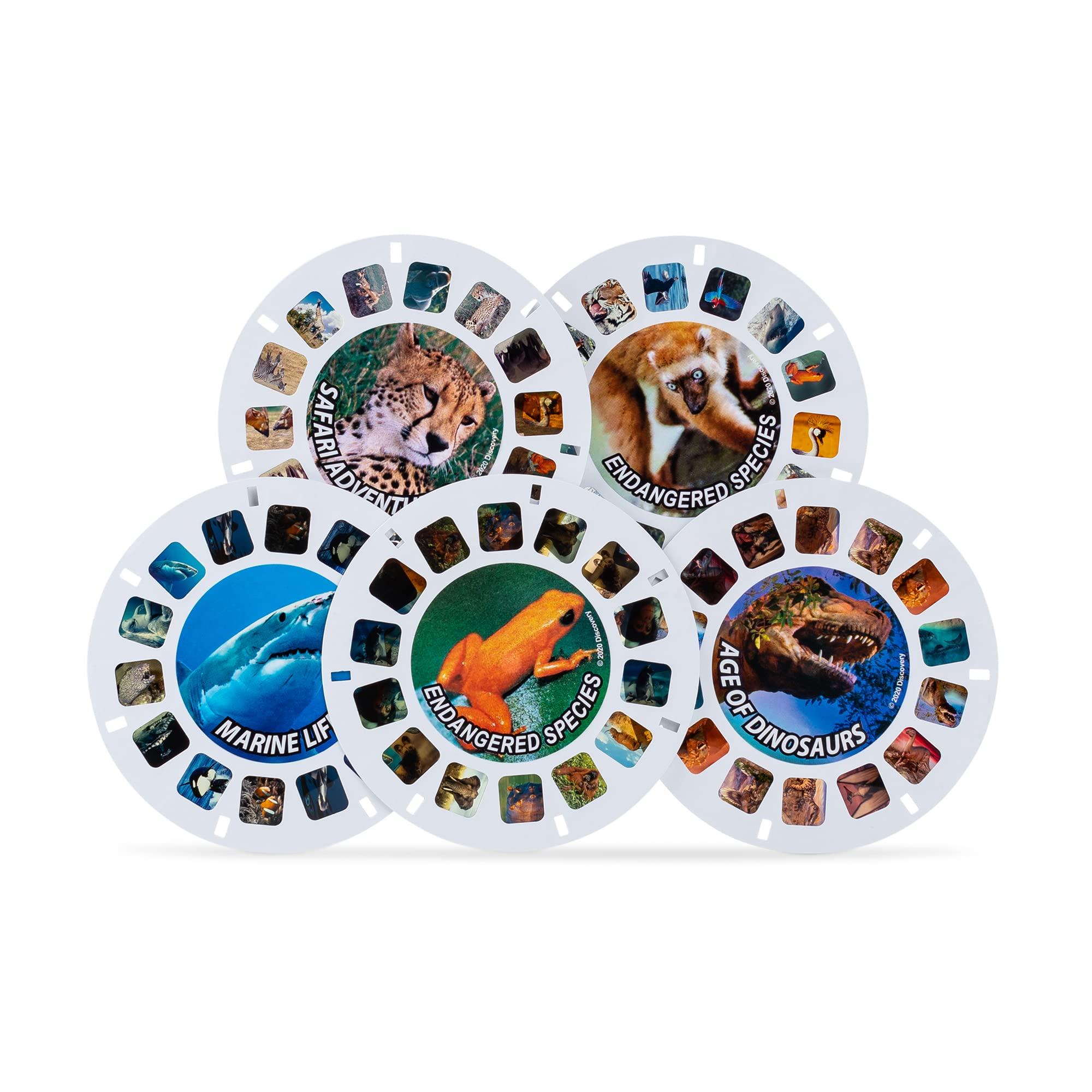Basic Fun View Master Classic with Discovery Kids Reels - Metallic Viewfinder with 5 Reels Included - STEM, Retro, Nature Learning Toy for Kids and Adults, Toddlers, Ages 3+