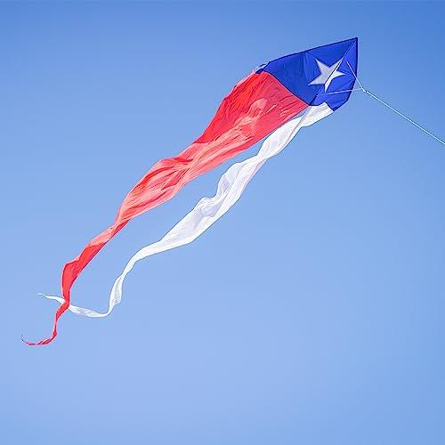 In the Breeze In the Breeze 3357 Texas 77\" Wave Delta Kite Easy Flying Single Line Large Ripstop and Taffeta Kite