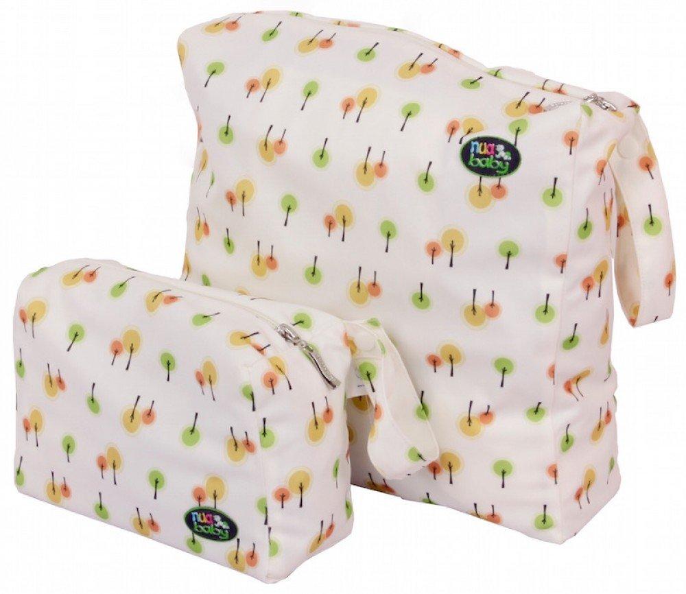 Ethikos Market Best Cloth Diaper Wet Bag by nuababy-DOUBLE waterproof layer to prevent leaks-machine washable-keeps smells in-easy zipper close-use for diapers, soiled clothing or as swim bag (Small, Bunny Tail)
