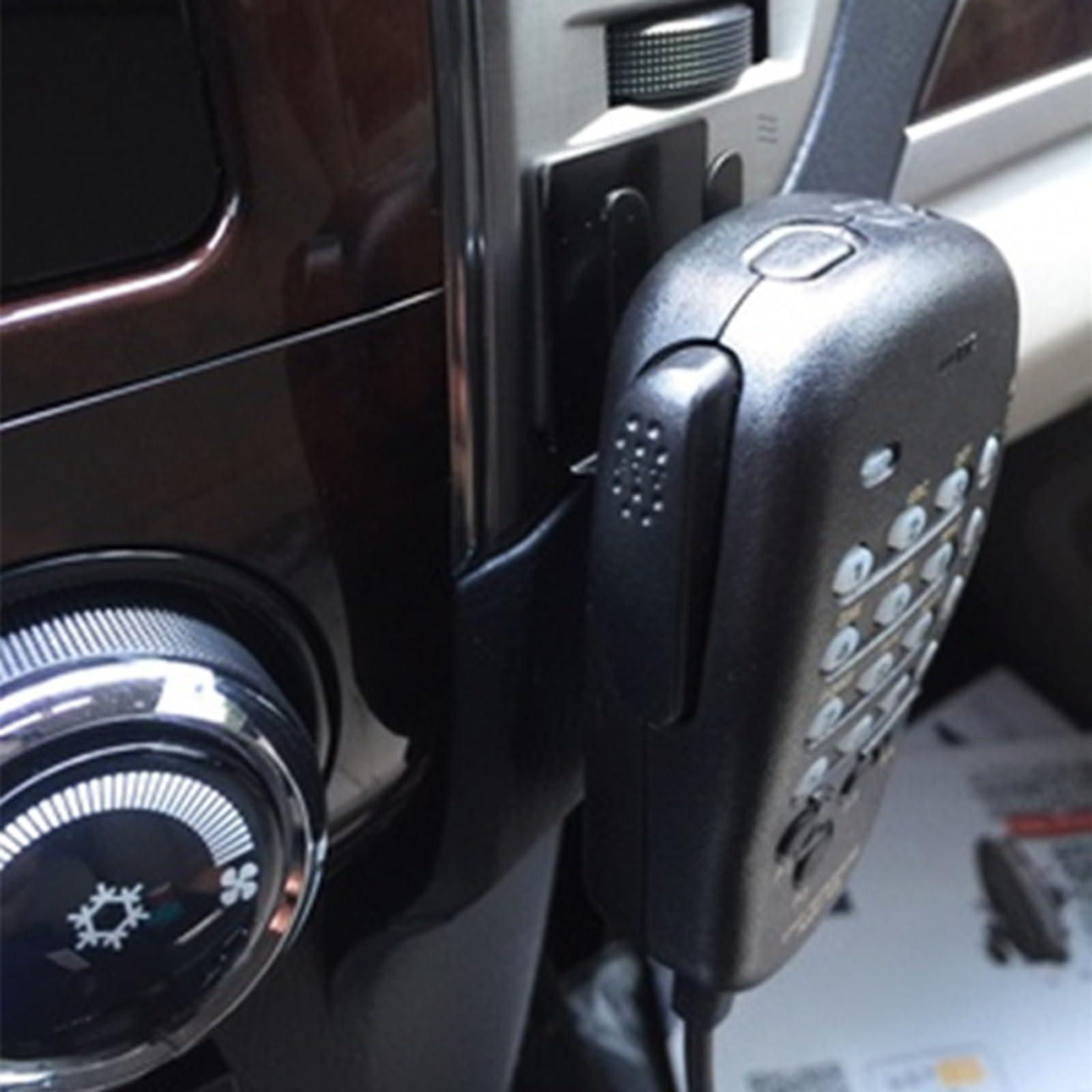 Techinal CB Mic Holder Mobile Radio Microphone Hang-Up Clip for Car Radio Walkie-Talkie Metal Hook Stick to Car Car Mic Holder