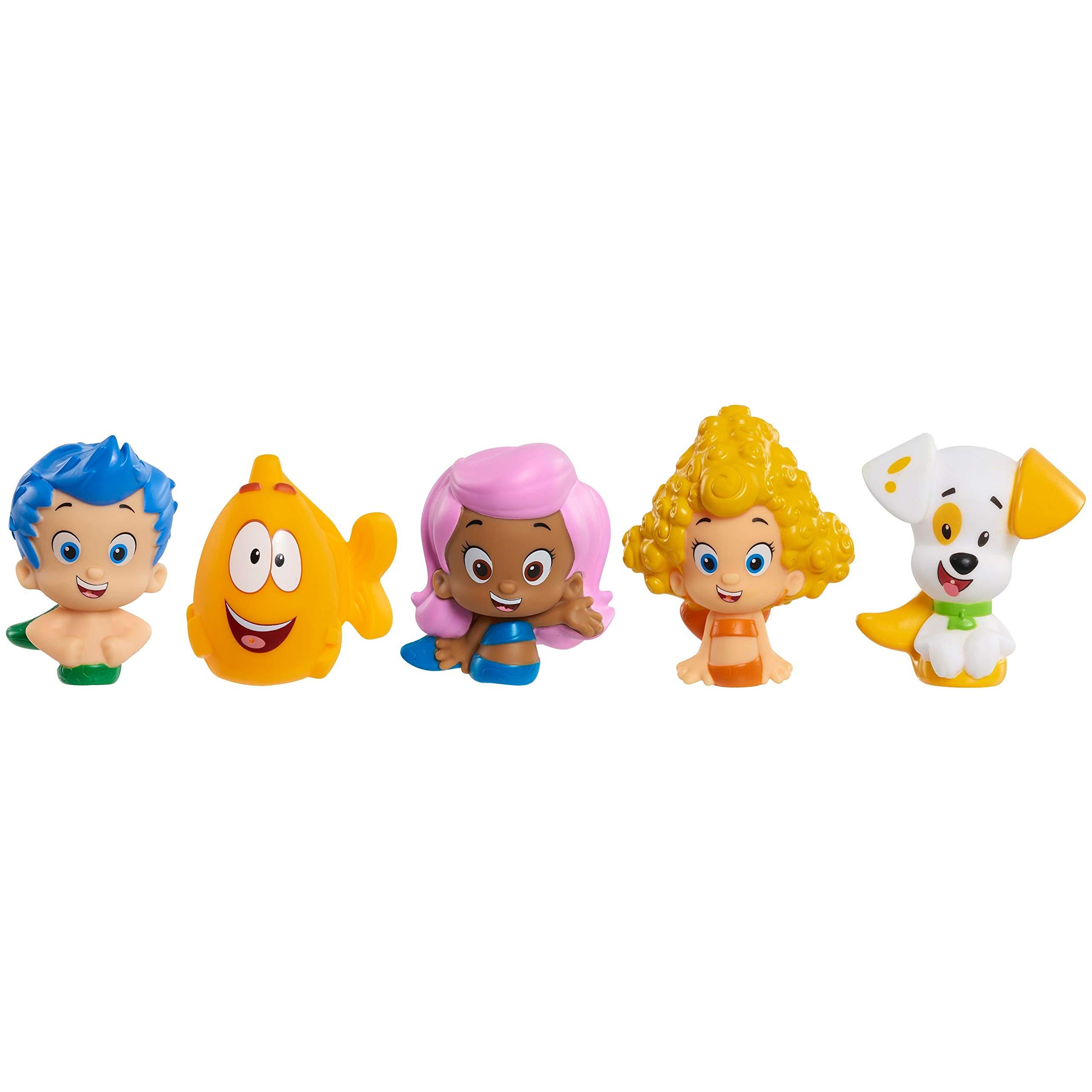 Just Play Bubble Guppies 5-Piece Bath Toy Play Set, Includes Gil, Molly, Deema, Mr. Grouper, and Bubble Puppy
