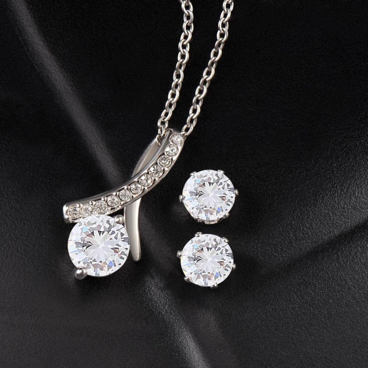 MAMABLUESKY Mom To Be Birthdays Day Alluring Necklace Earings Set, Mommy Birthday Gift from Baby, Mom To Be Necklace, Gift for Expecting Moms, New Mom Gift From Husband, Pregnancy Gift for Mom To Be, Birthdays Gift for Pregnant Wife, Birthday Moms To Be Gifts (L