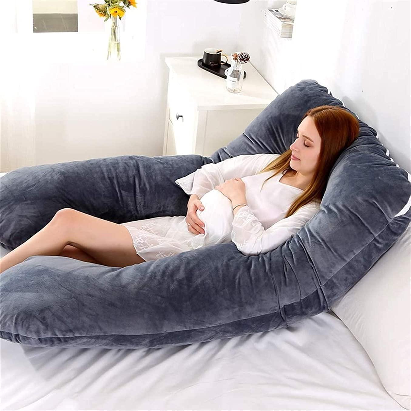LIANGJUANG LIANGJUANG maternity pillow pregnancy body pillow body pillow for pregnancy Body Pillows for Adults U-Shaped Body Pillow Maternity Pillow for Sleeping Full Body Support, Body Pillow for Pregnant Women