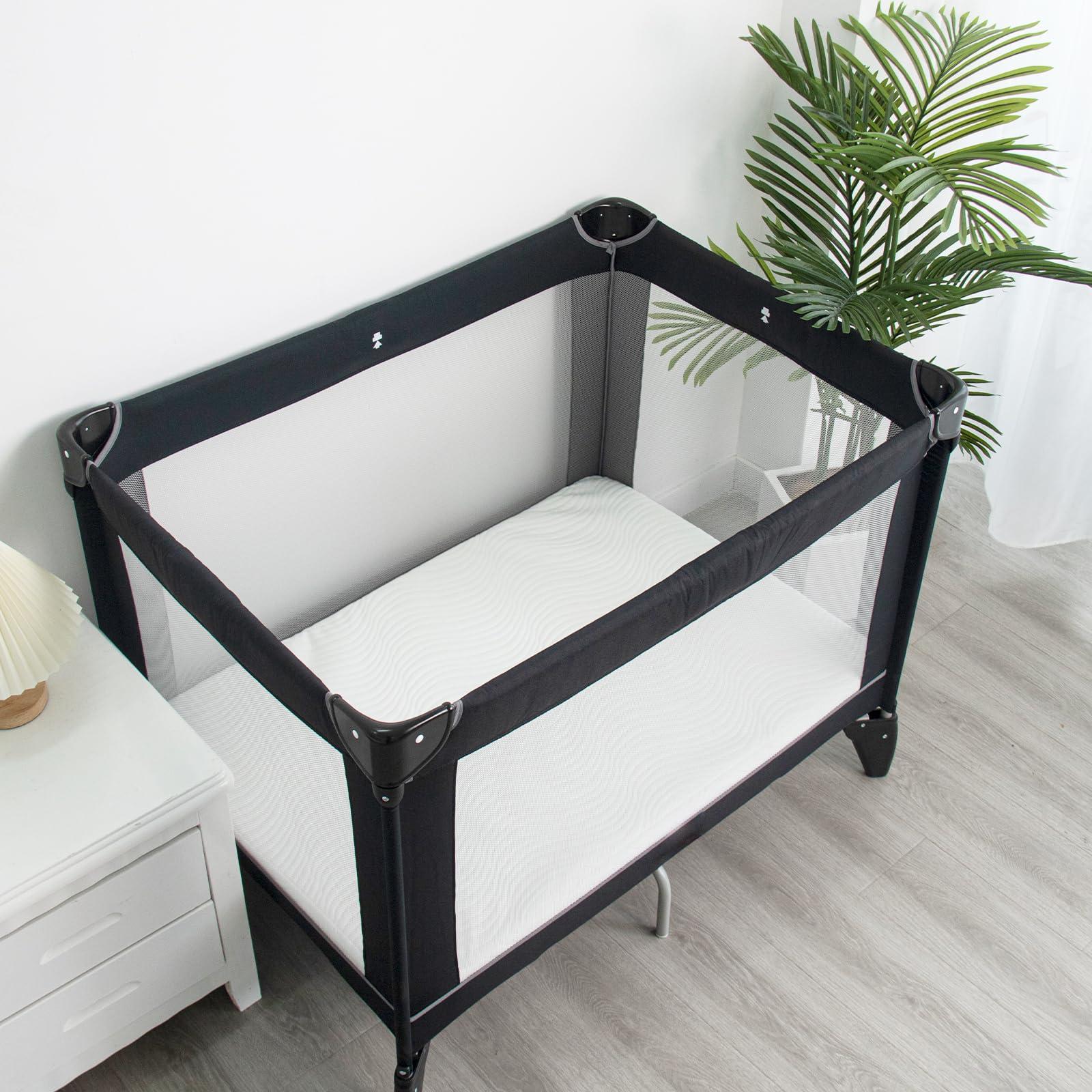 Magik & Kover Pack and Play Mattress 38" x 26", Playard Mattress for Pack and Play, Playpen Mattress Pad for Baby & Toddlers, Pack and Play Mattress Topper with Removable and Washable Cover