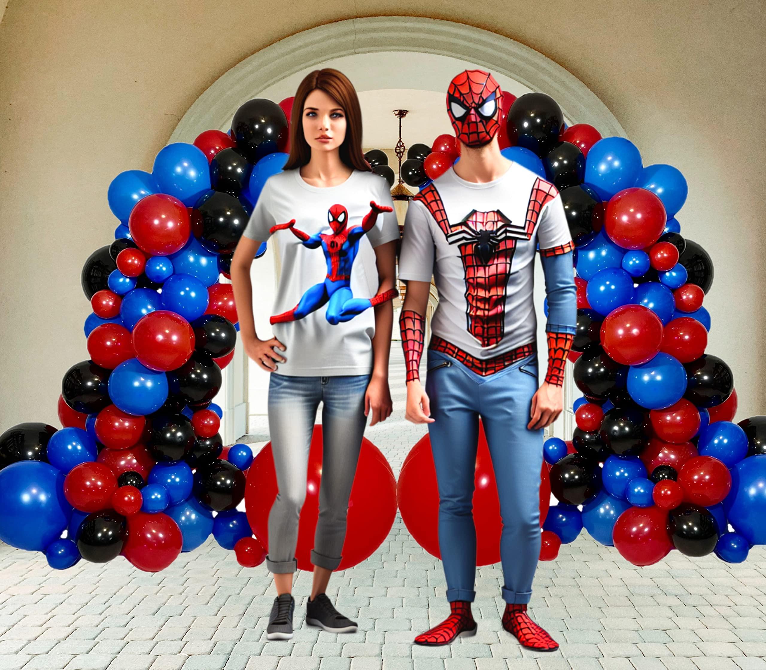 STK STK Balloons Arch COMPATIBLE FOR Spiderman Balloon Garland Kit Spidey and His Amazing Friends Birthday Decorations Backdrop Party Supplies Hombre Araa Decoraciones Globos Para Cumpleaos de Globo