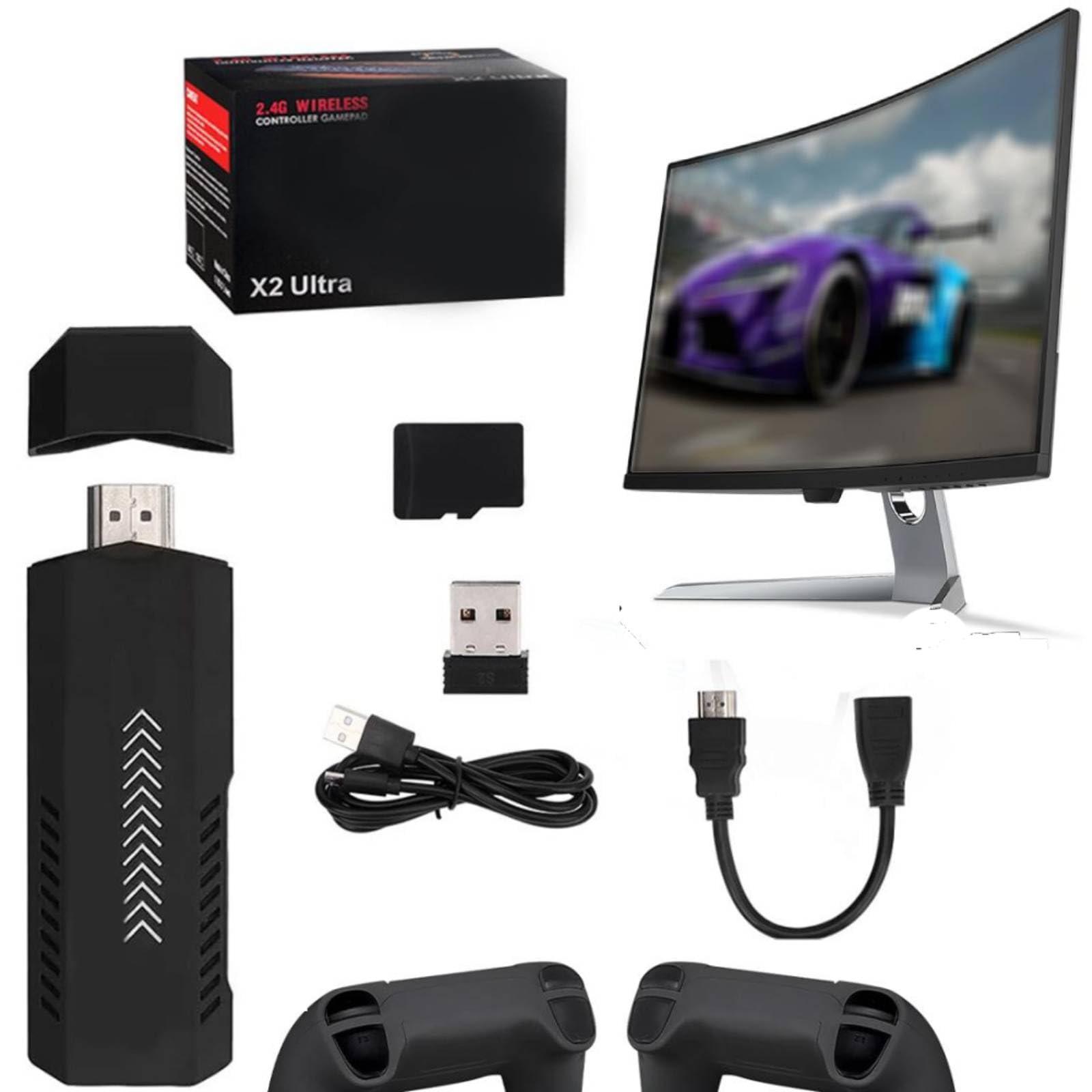 ToysCentral Basics X2 Ultra Game Stick 4k, Retro Game Stick with Built-in 9 Emulators, 58,000 Games, 4K HDMI Output, Retro Game Stick 2.4G Wireless Controller, Plug and Play Video Games for TV, for All Age