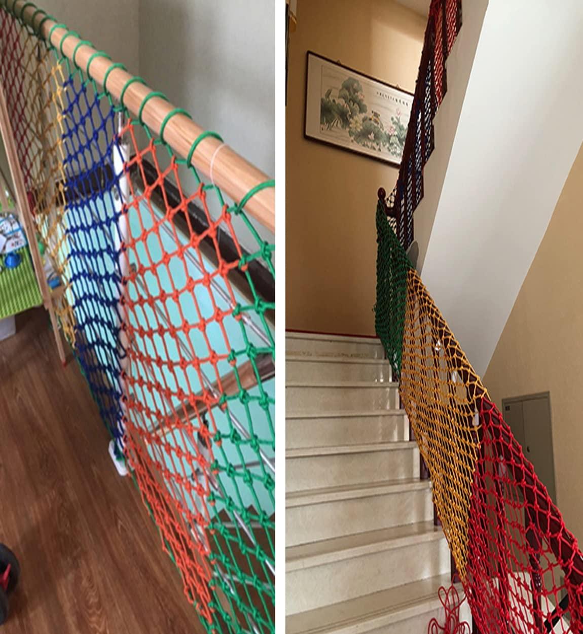 buihdeu Nylon rope net Safety Net Fall Prevention Net Outdoor Decoration Net Safety Net Children's Stairs Balcony Fall Prevention Net Garden Playground Orange Decoration Net Restaurant Ceiling Net Pet Net(1x2