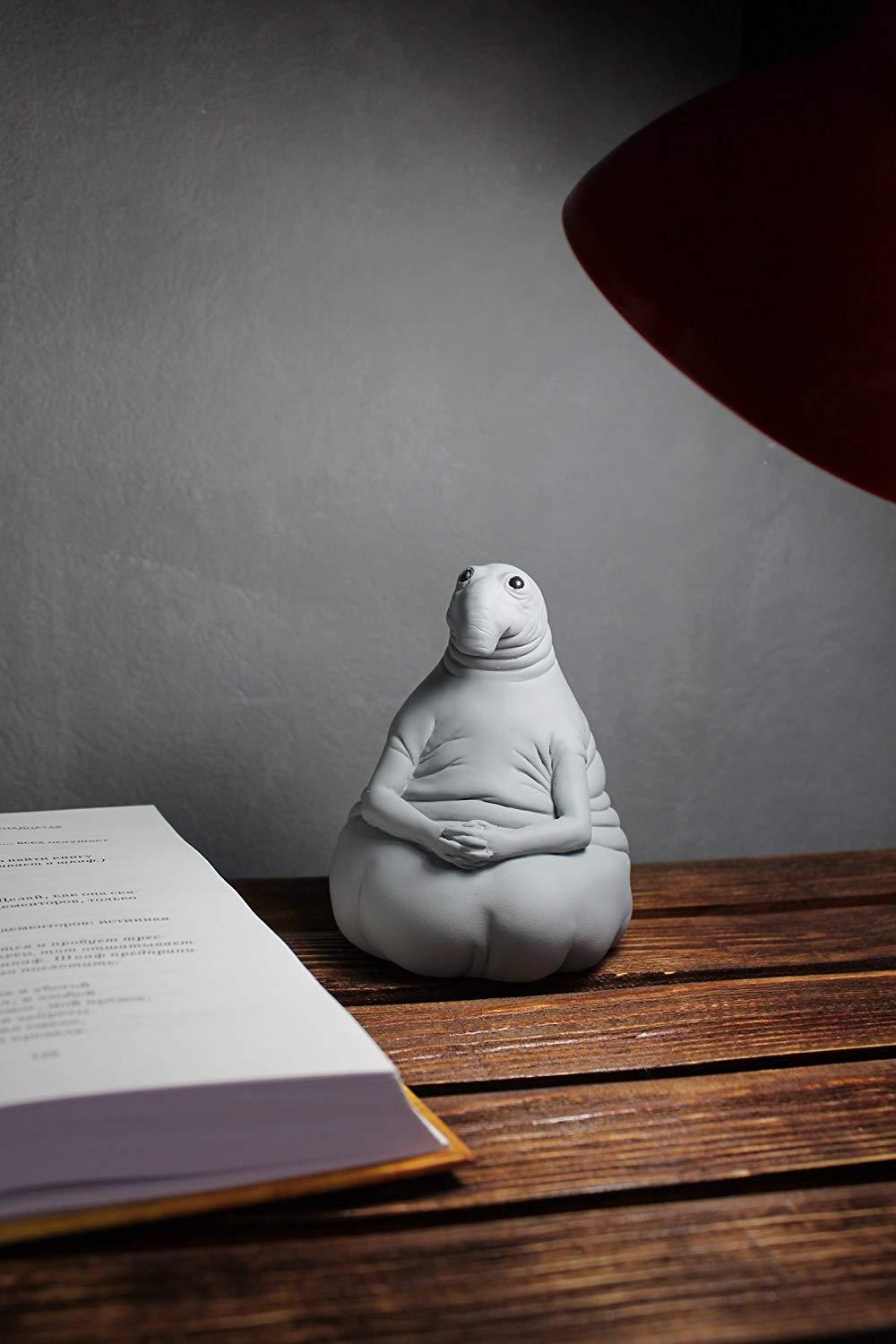 DRSHO Zhdun Meme Homunculus Loxodontus Plaster Gypsum Sculpture Piggy Money Bank Moneybank Moneybox Waiting Awaiter Toy