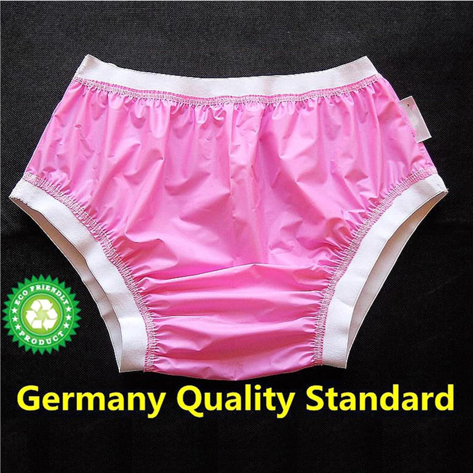 TAPIVA Adult Incontinence Pull-On Plastic Pants PVC Pants/Diapers Ideal Fit Plastic Pants/Adult Pull-On Vinyl Plastic Pants Soft, Quiet and Form Fitting/Reusable Elderly Diapers