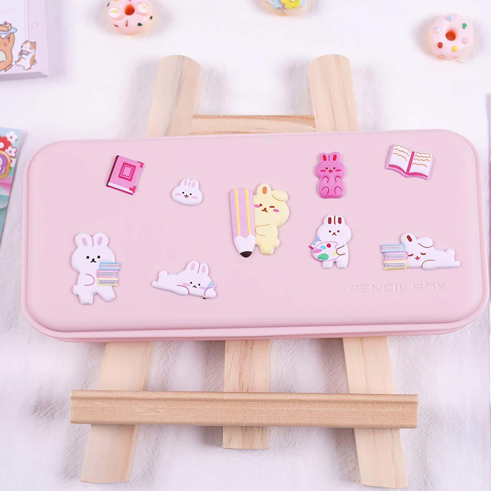 Divwa Cute Puffy Stickers for Kids, 4 Sheets 3D Foam Animal Cat Bear Rabbit Chicken Sticker for Girls Boys, Bulk Scrapbooking, Stickers for Birthday Gift, Party Supplies, Reward