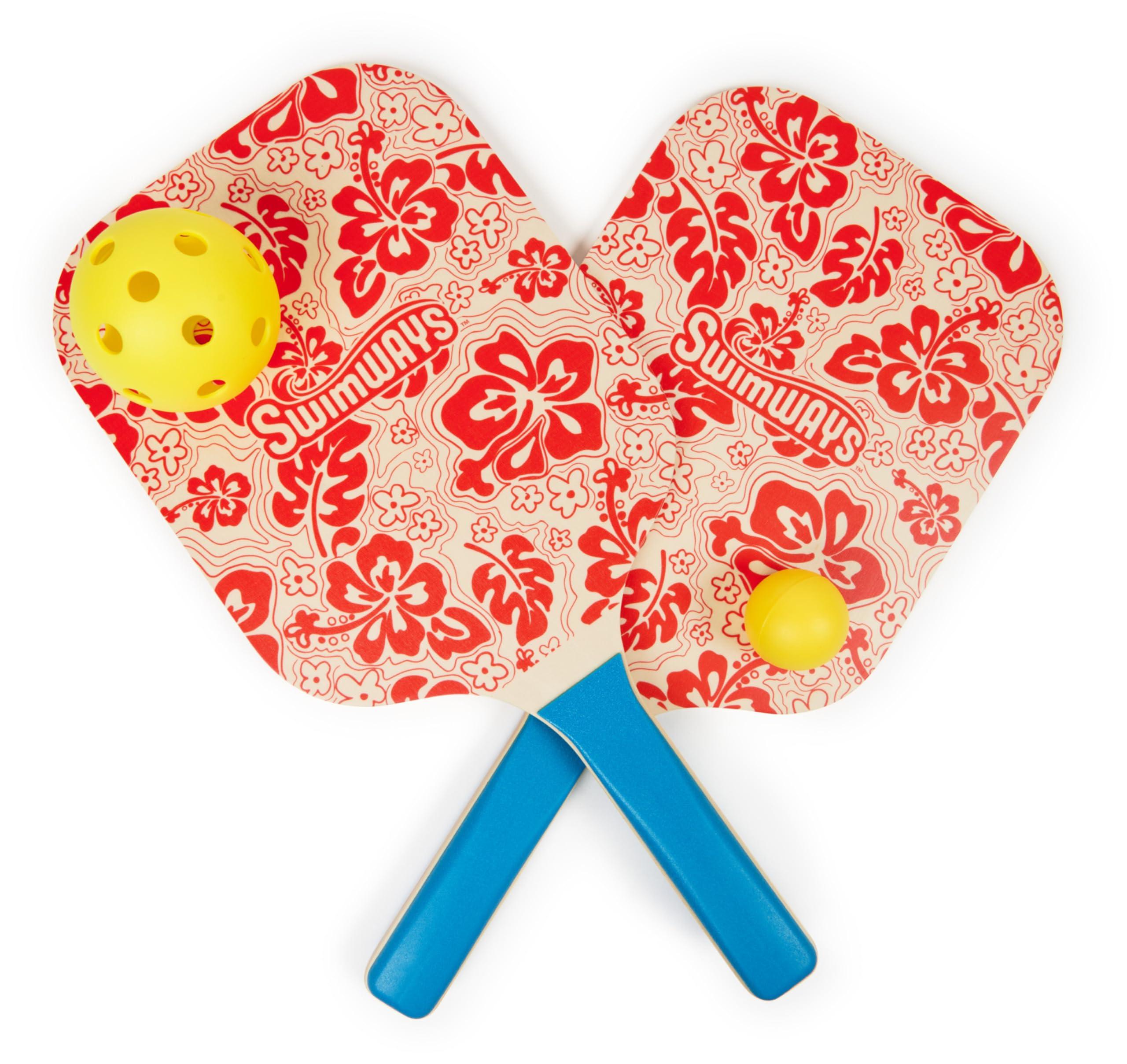 SwimWays Swimways Hydro Paddle & Pickleball Set, Pickleball Paddles and Balls for Pool, Lake and Beach Games, Outdoor Toys for Kids and Adults Aged 5 & Up