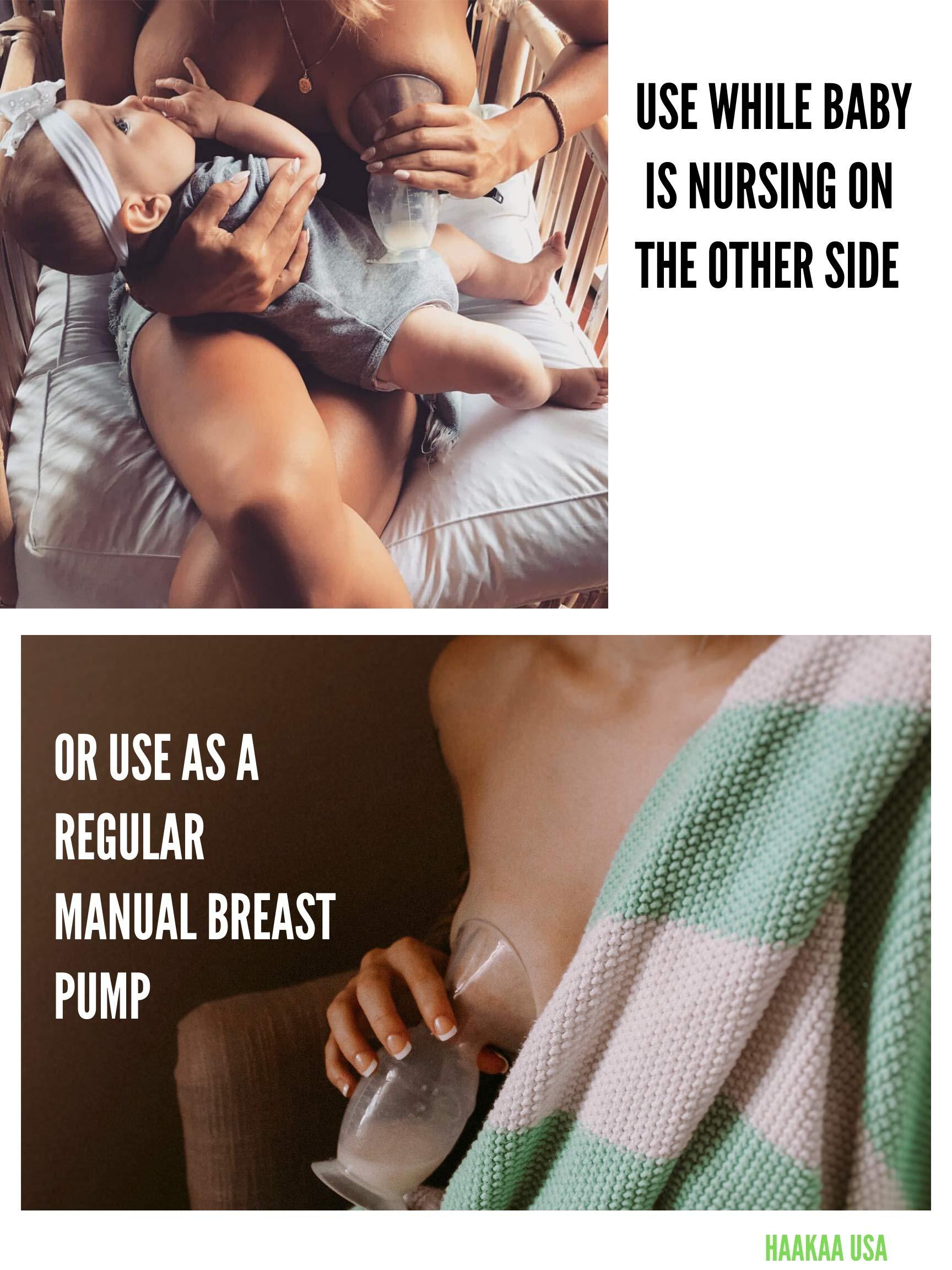 haakaa Haakaa New Silicone Breast Pump 150ML with Suction 100% Food Grade Silicone BPA PVC and Phthalate Free (150ml)