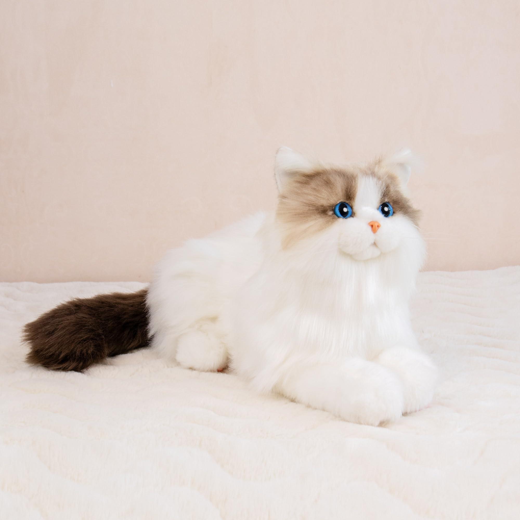 Chongker Chongker Stuffed Animals Plush - Realistic Animals Plush, Lifelike Toy, Ragdoll Cat