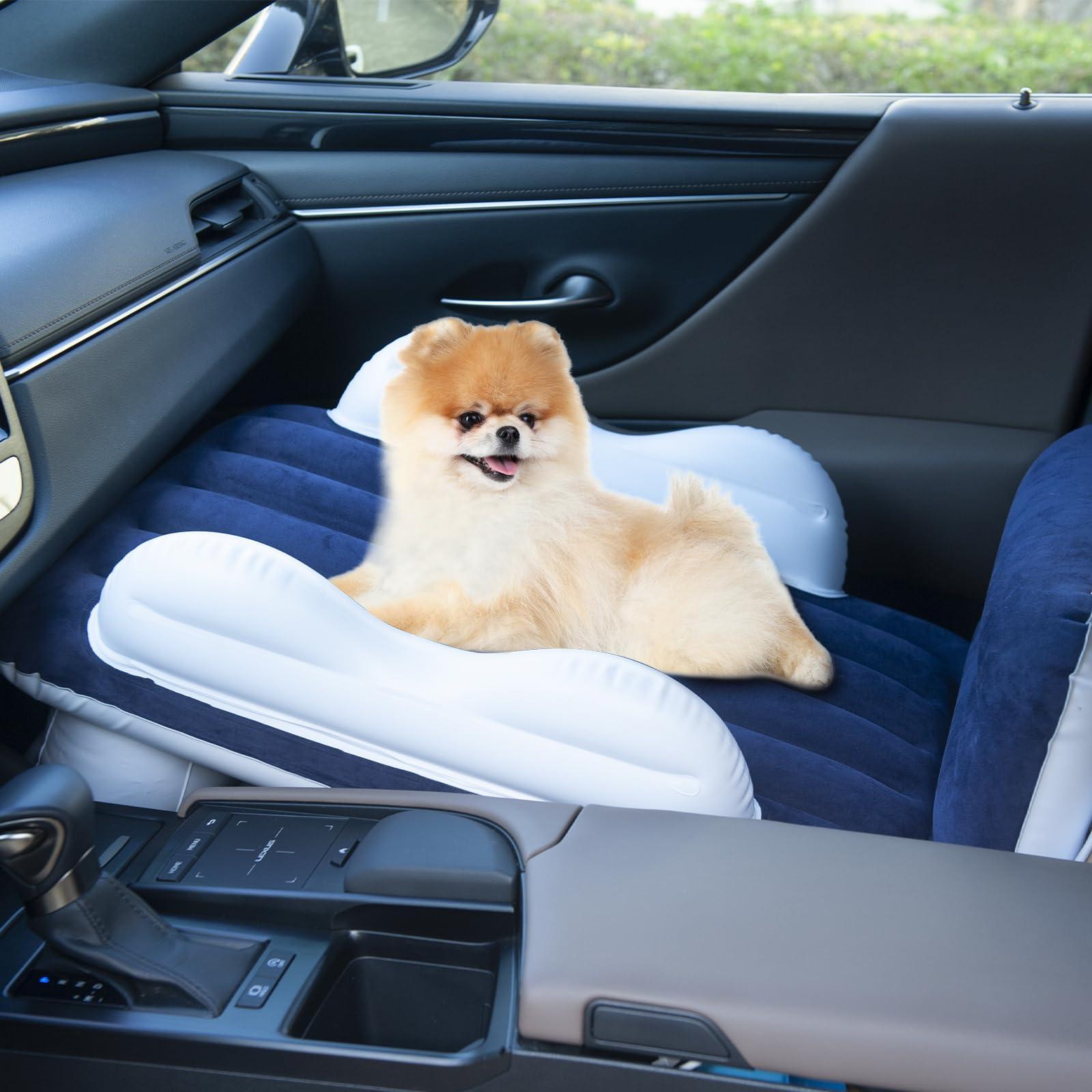 MiiDD MiiDD Inflatable Toddler Travel Bed,Airplane Bed for Toddler,Airplane Kids Bed,Kids Travel Bed,Portable Toddler Bed Travel Crib Baby Seat Extender for Kids with Handpump Travel Bag Safety Belt(Grey)